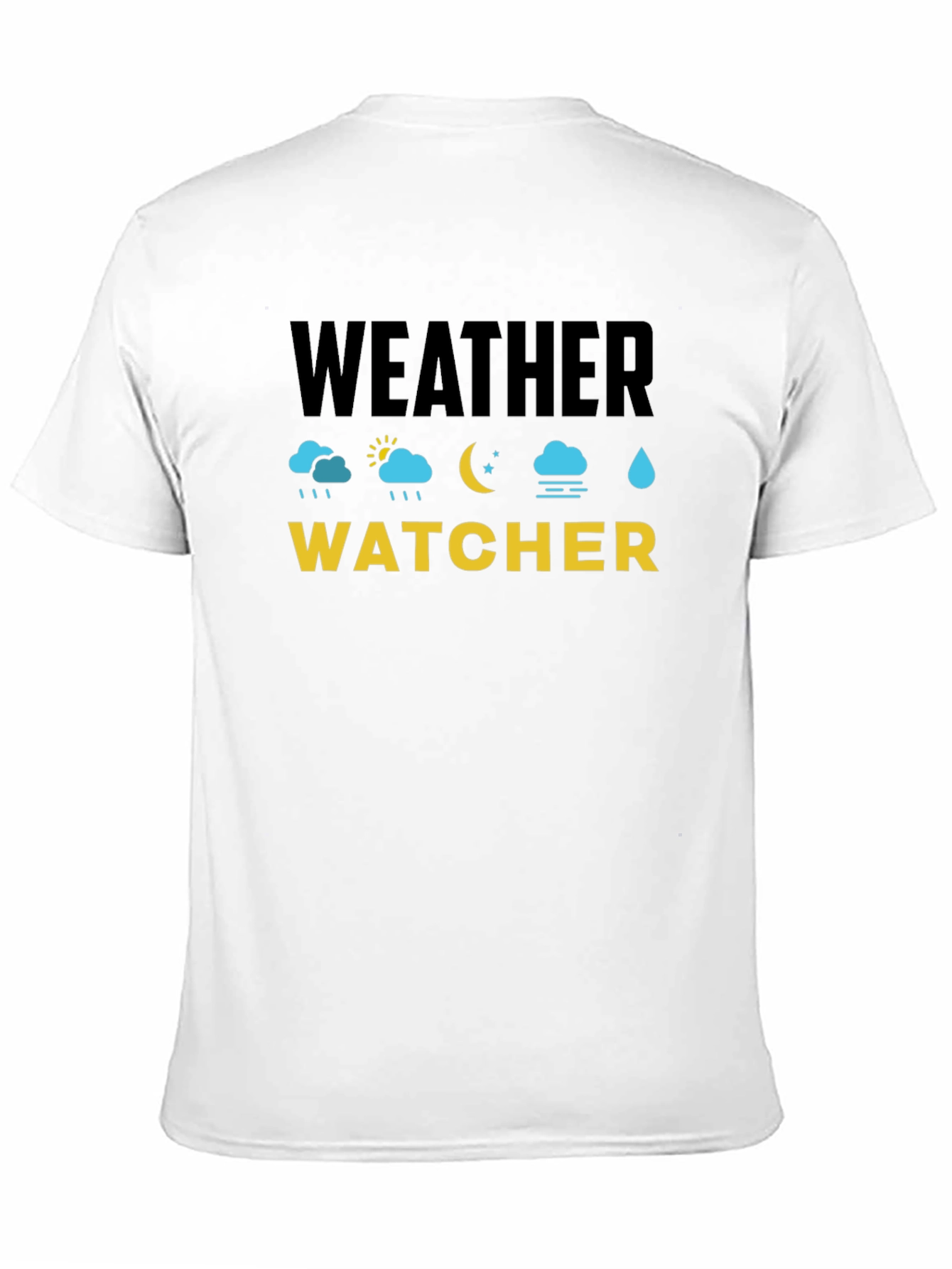 Weather Watcher Black Cotton T-Shirt