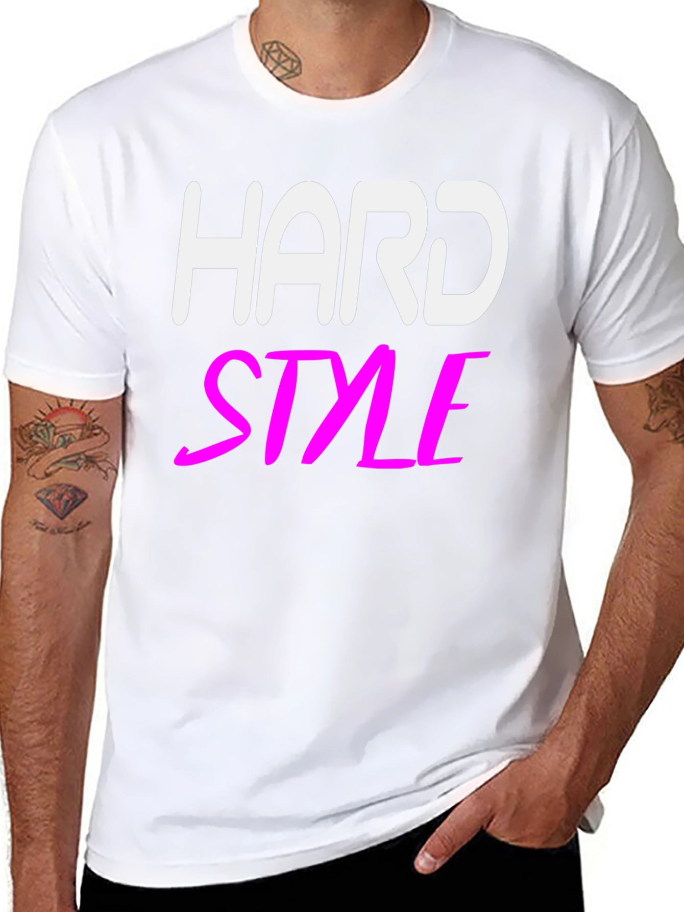 Hard Style Graphic Tee - Black Cotton T-Shirt