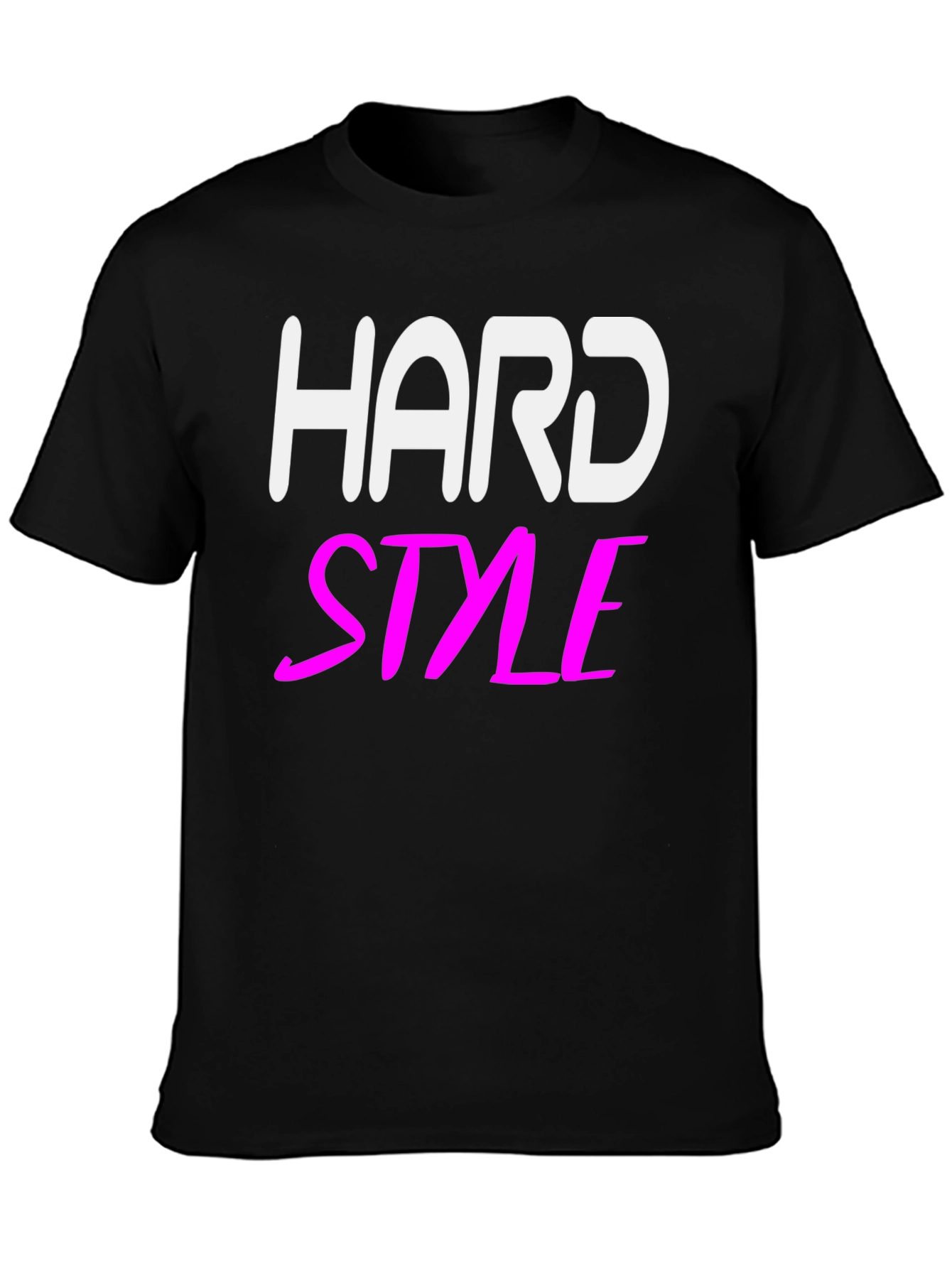 Hard Style Graphic Tee - Black Cotton T-Shirt
