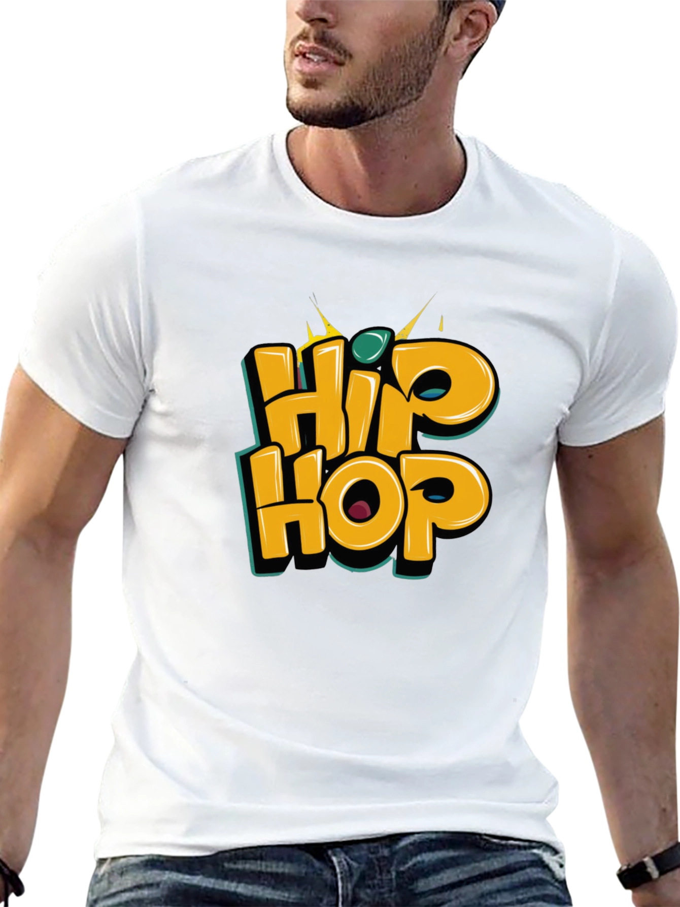 Hip Hop Graphic Tee - Stylish Black T-Shirt