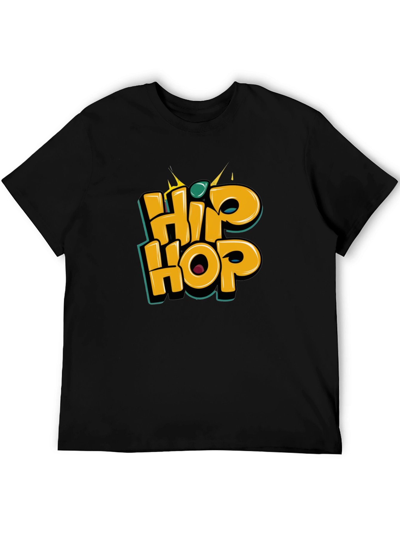 Hip Hop Graphic Tee - Stylish Black T-Shirt