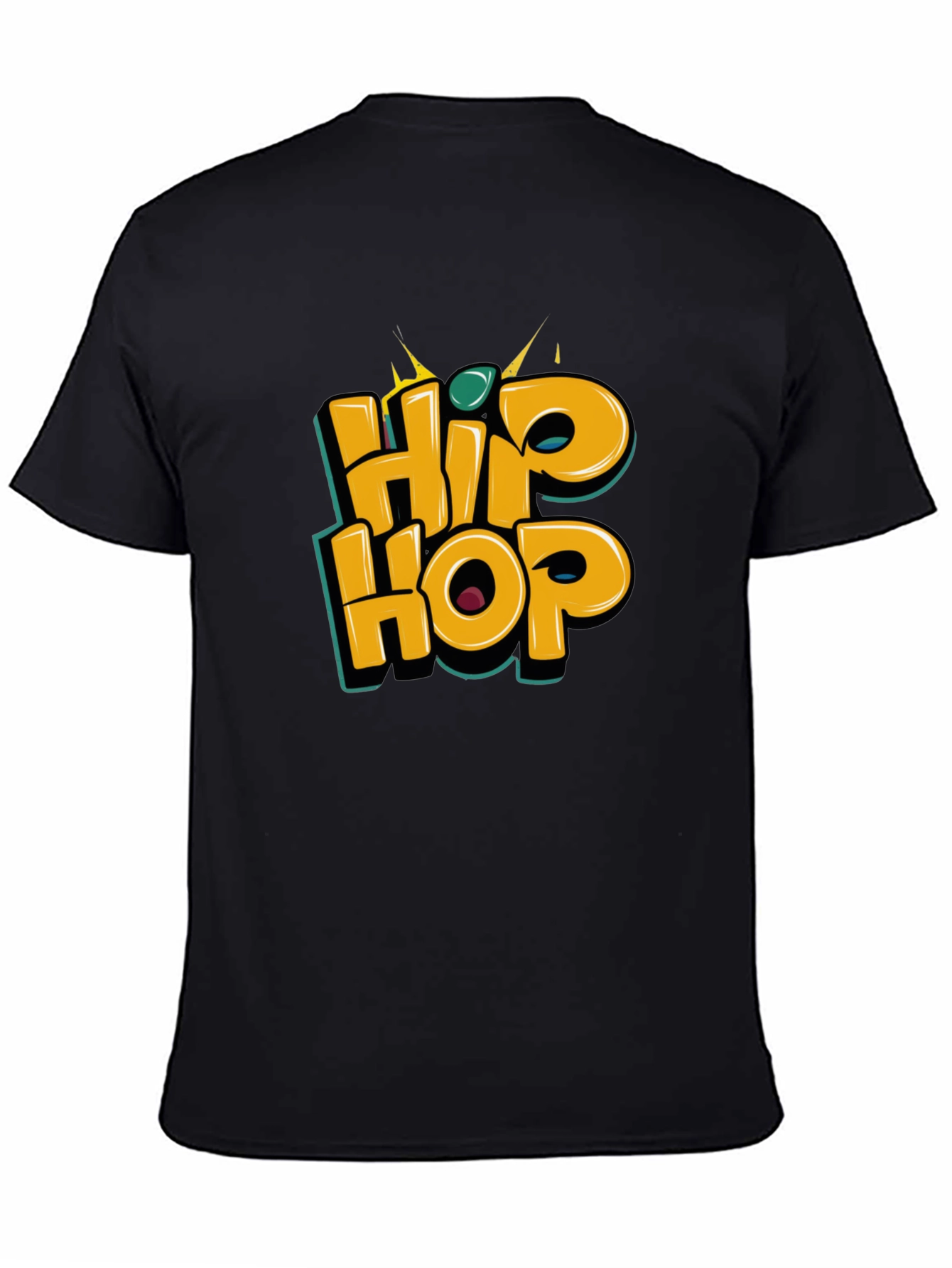 Hip Hop Graphic Tee - Stylish Black T-Shirt