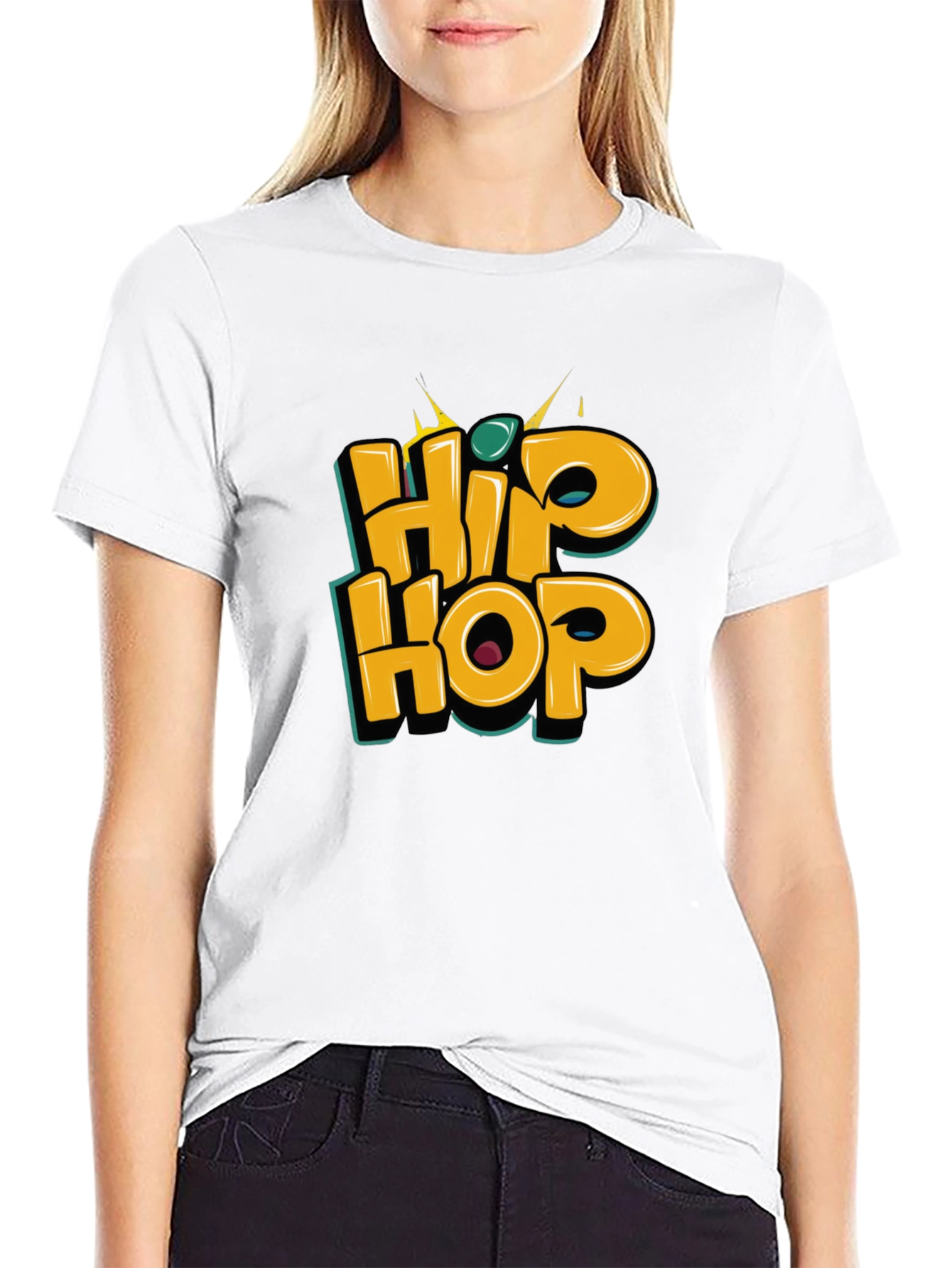 Hip Hop Graphic Tee - Stylish Black T-Shirt