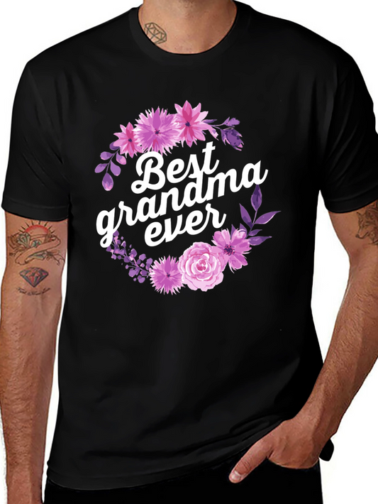 Best Grandma Ever Floral T-Shirt - Gift for Grandmother