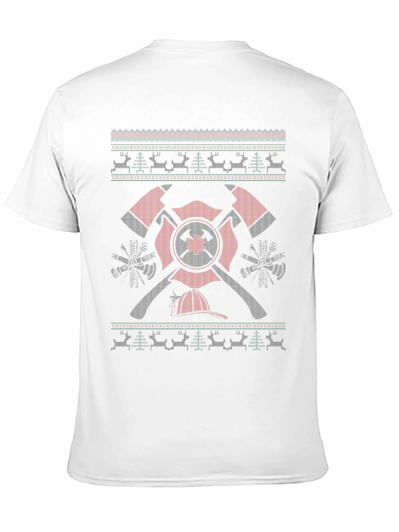 Firefighter Holiday T-Shirt with Axe Design