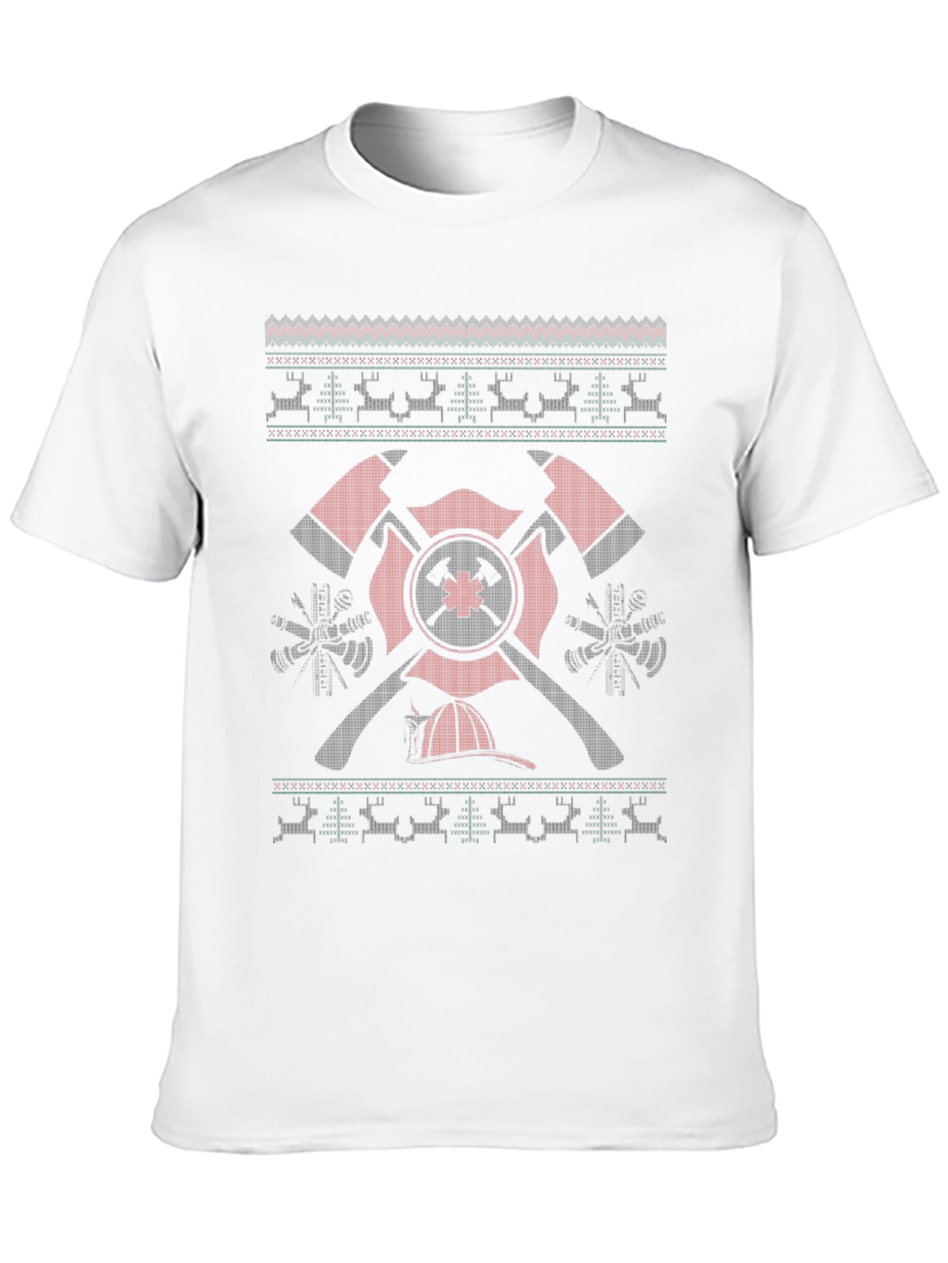 Firefighter Holiday T-Shirt with Axe Design