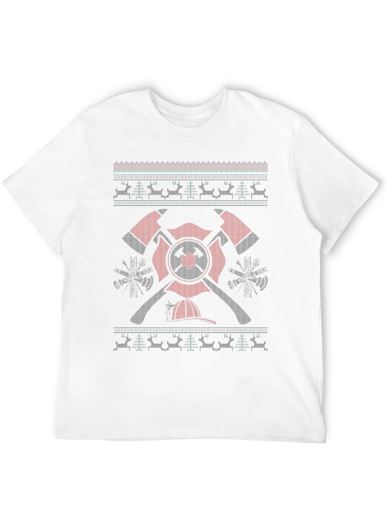 Firefighter Holiday T-Shirt with Axe Design