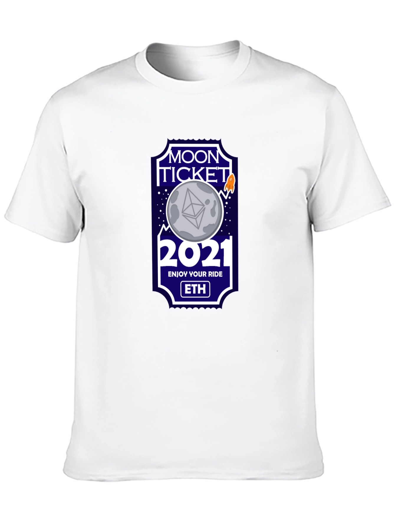Ethereum Moon Ticket 2021 Black T-Shirt