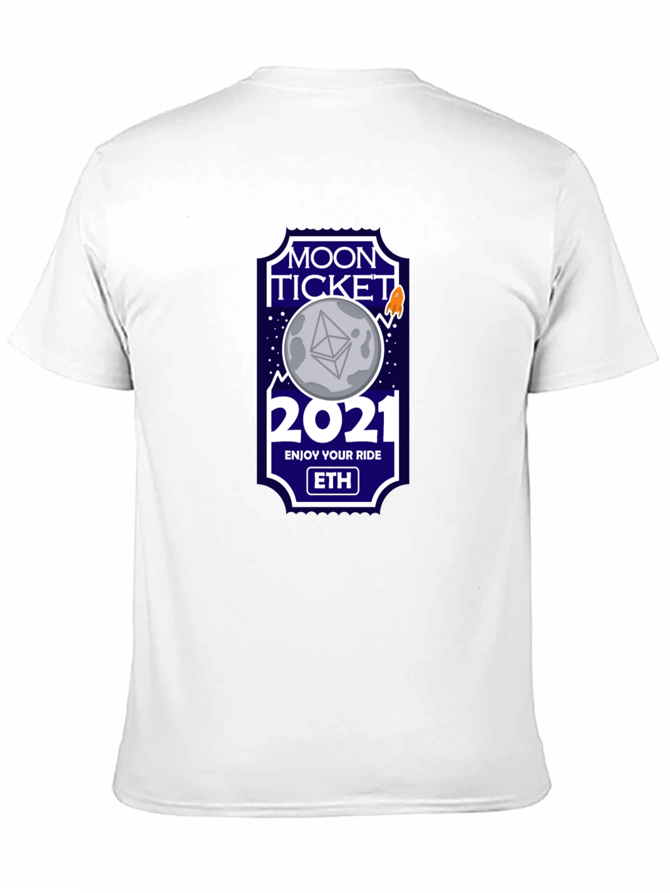 Ethereum Moon Ticket 2021 Black T-Shirt