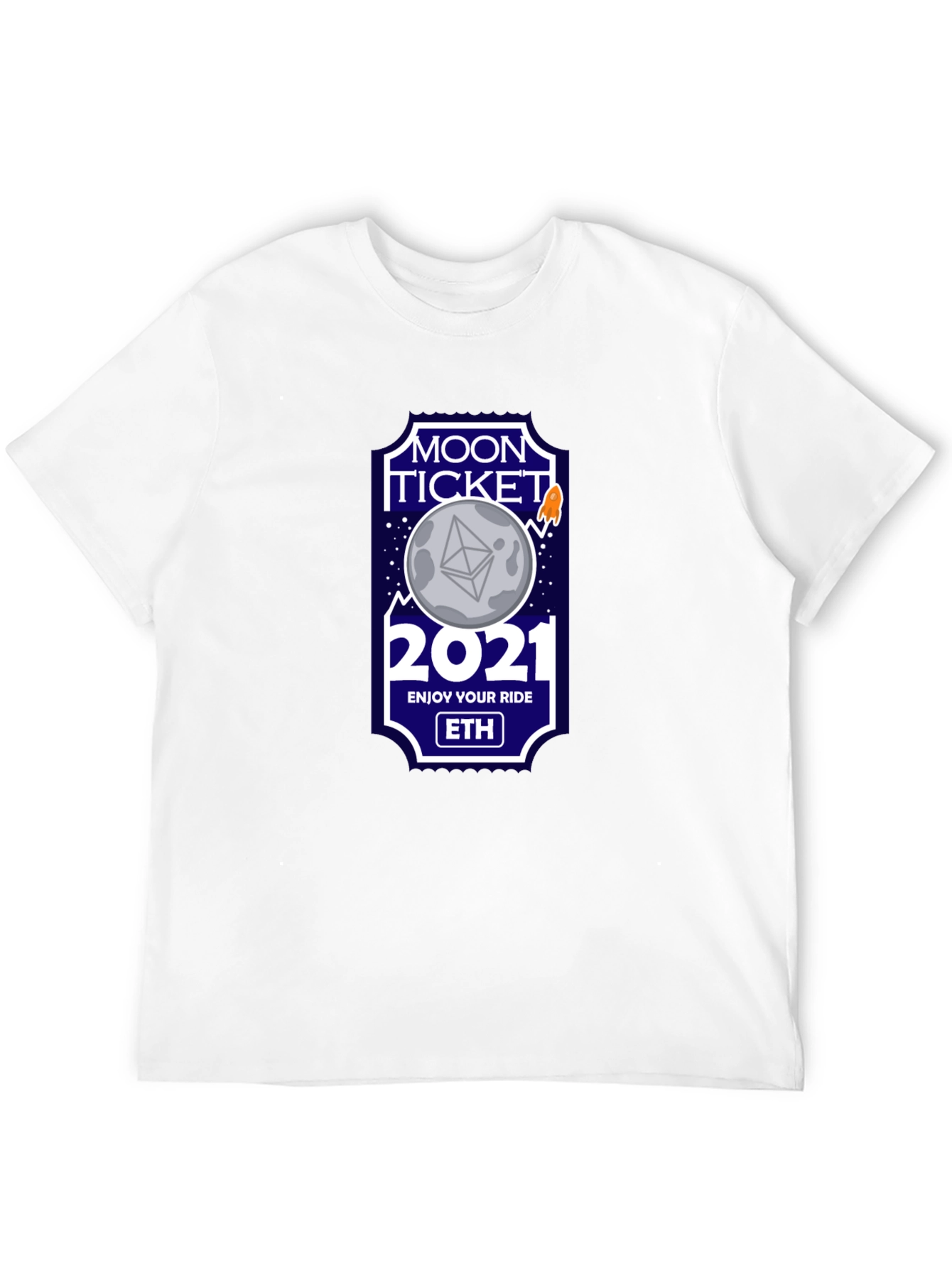 Ethereum Moon Ticket 2021 Black T-Shirt