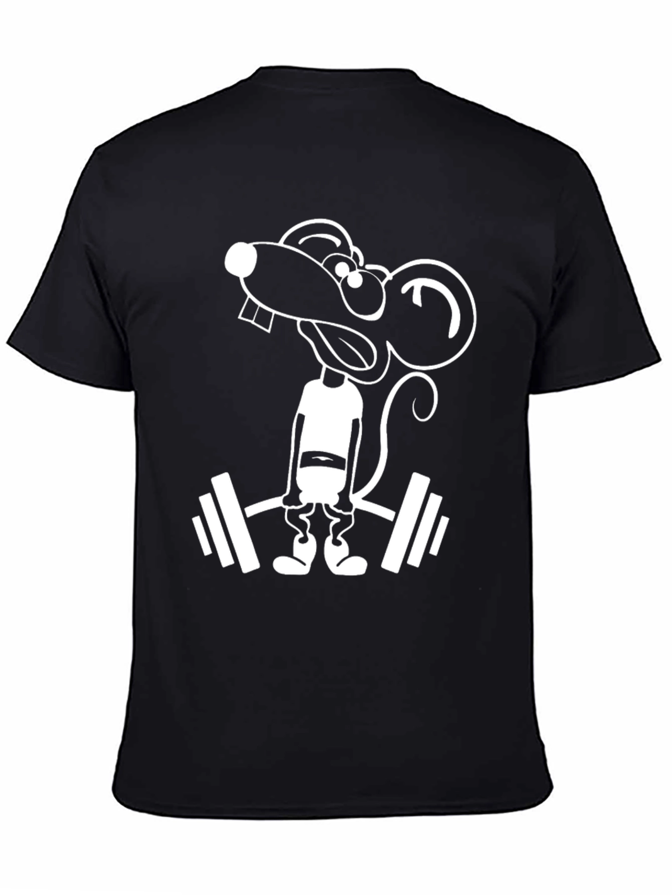 Funny Lifting Mouse Graphic T-Shirt