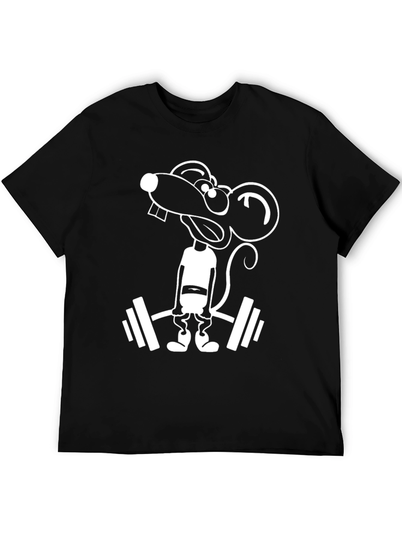 Funny Lifting Mouse Graphic T-Shirt