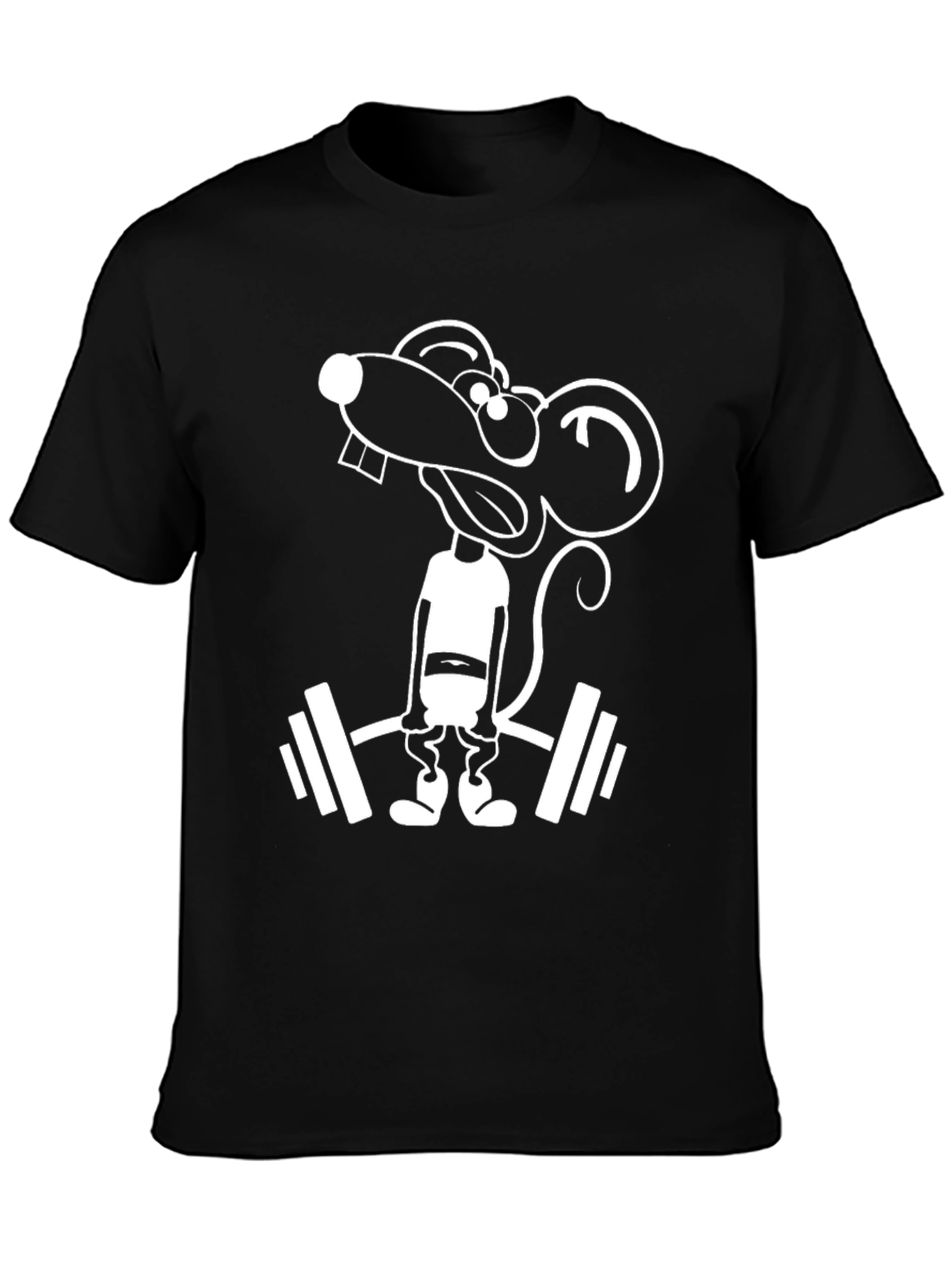 Funny Lifting Mouse Graphic T-Shirt
