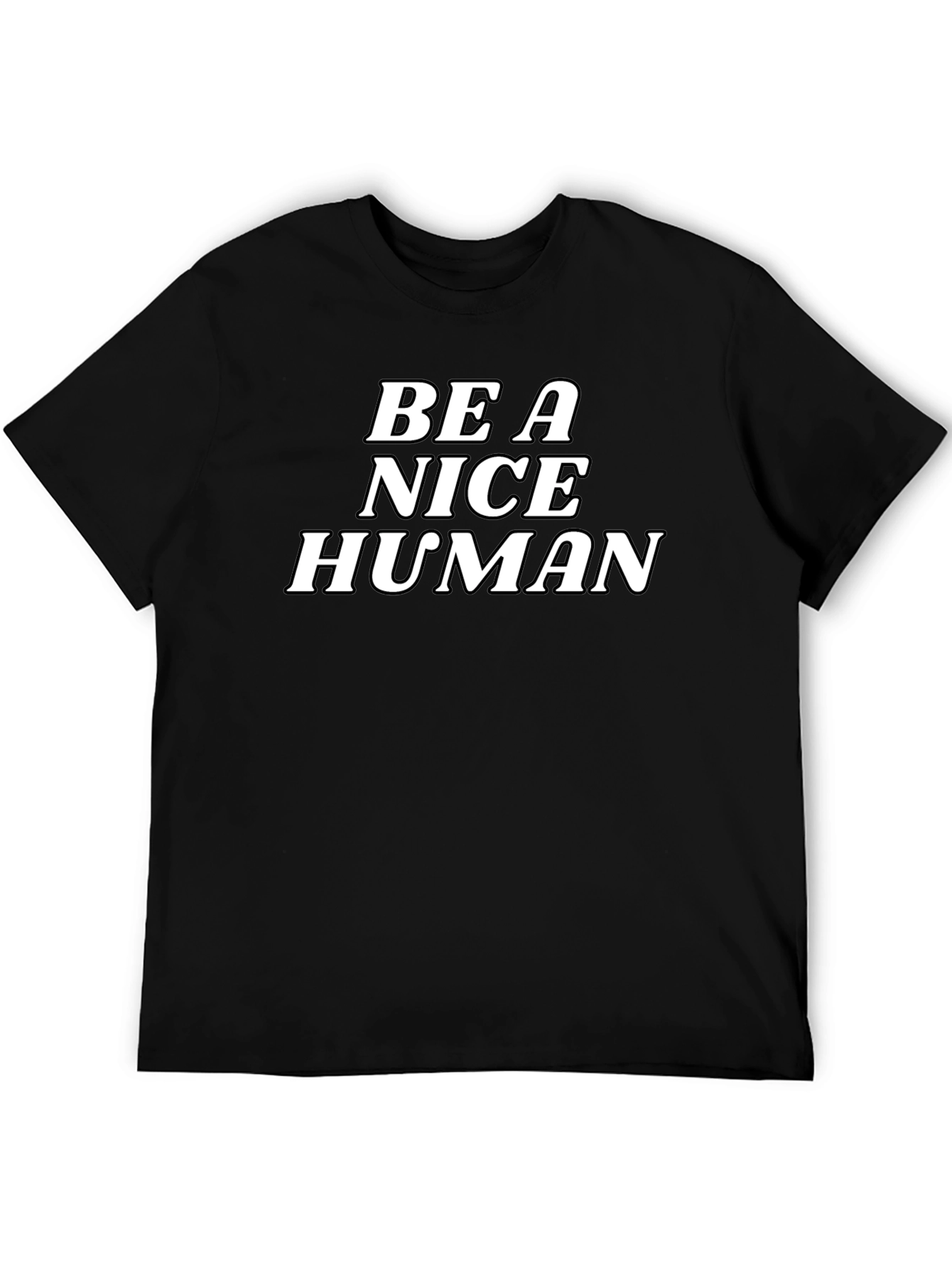 Be a Nice Human Graphic Tee - Black