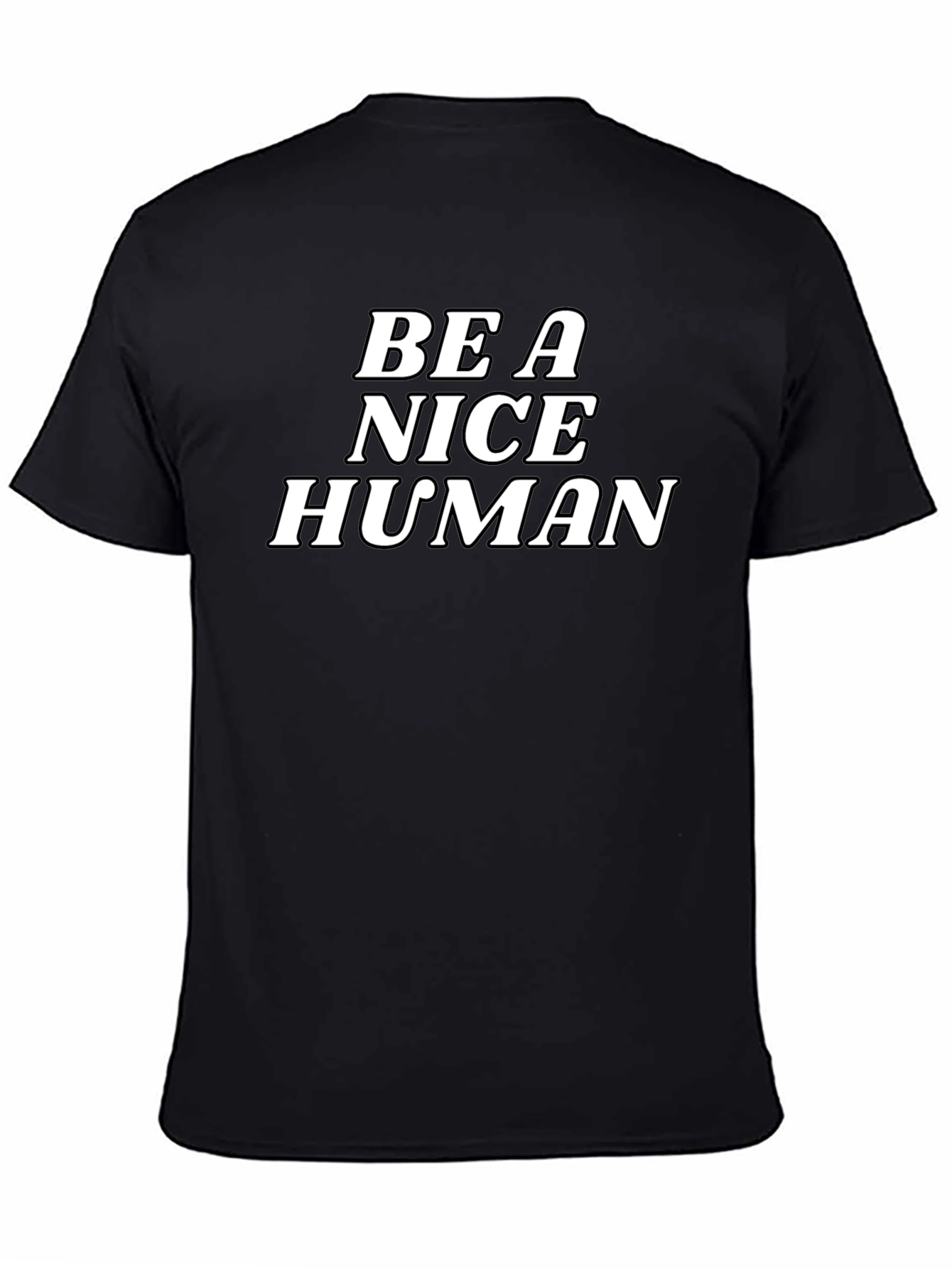 Be a Nice Human Graphic Tee - Black