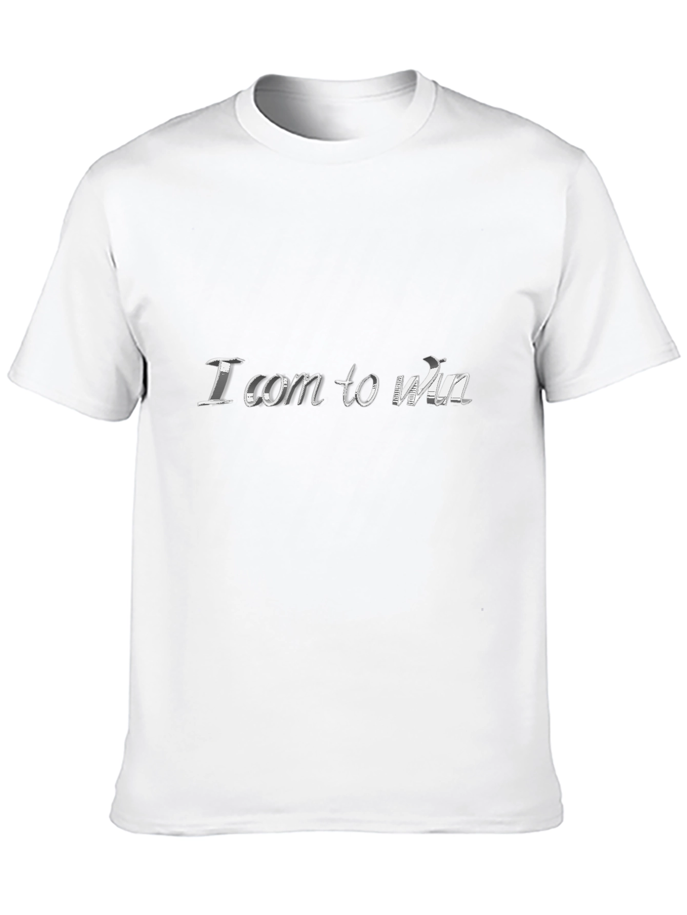 I Com To Win Black Graphic Tee