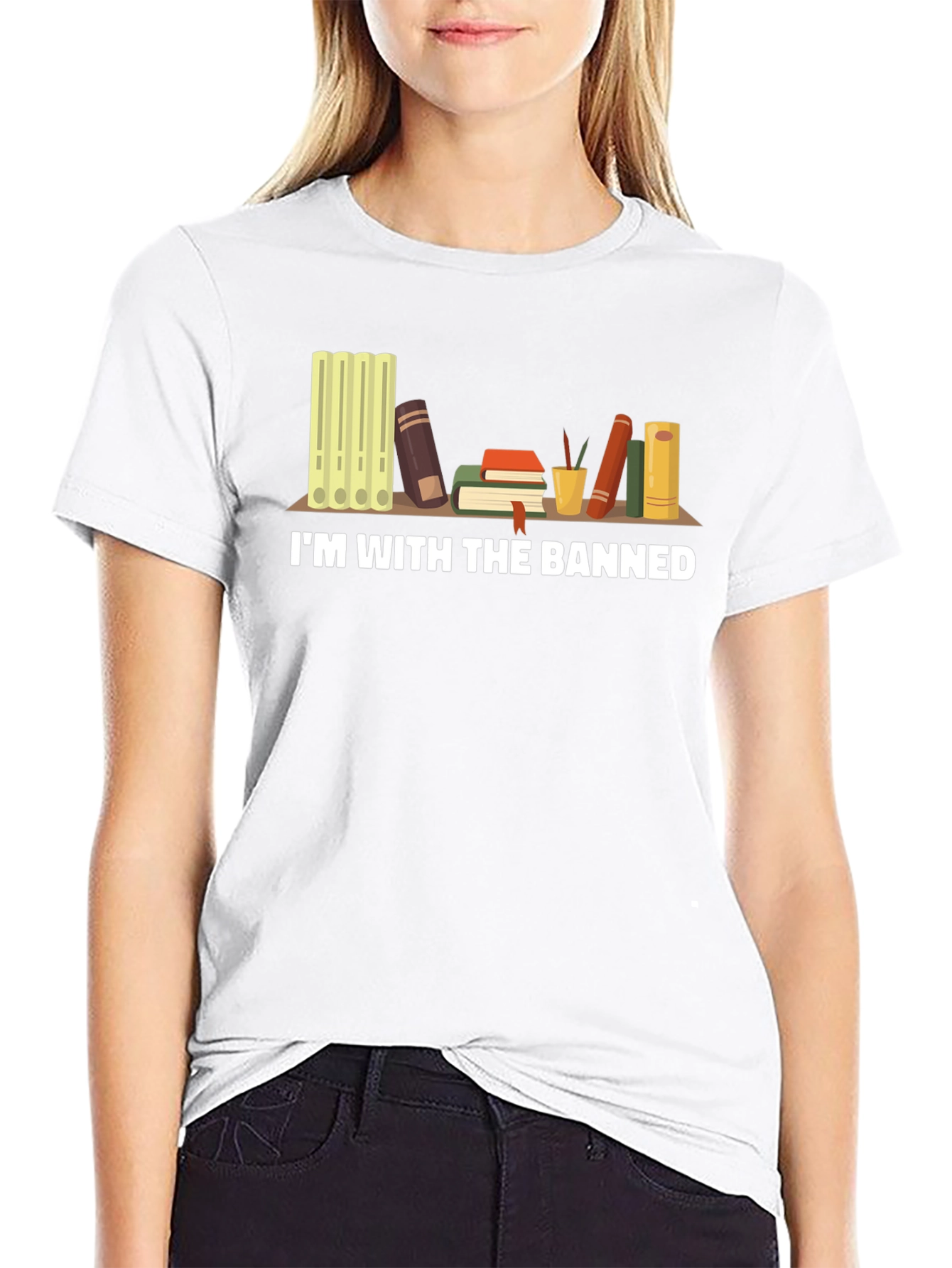 Im With The Banned Books T-Shirt - Black