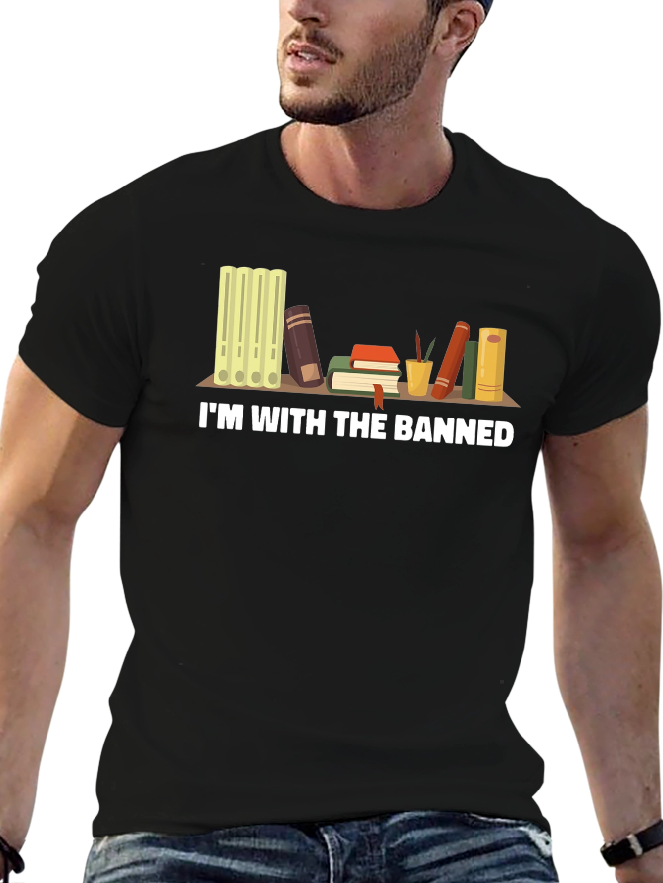 Im With The Banned Books T-Shirt - Black