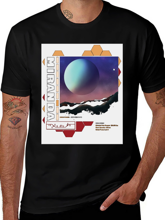 Miranda Planet Graphic T-Shirt - Sci-Fi Space Tee