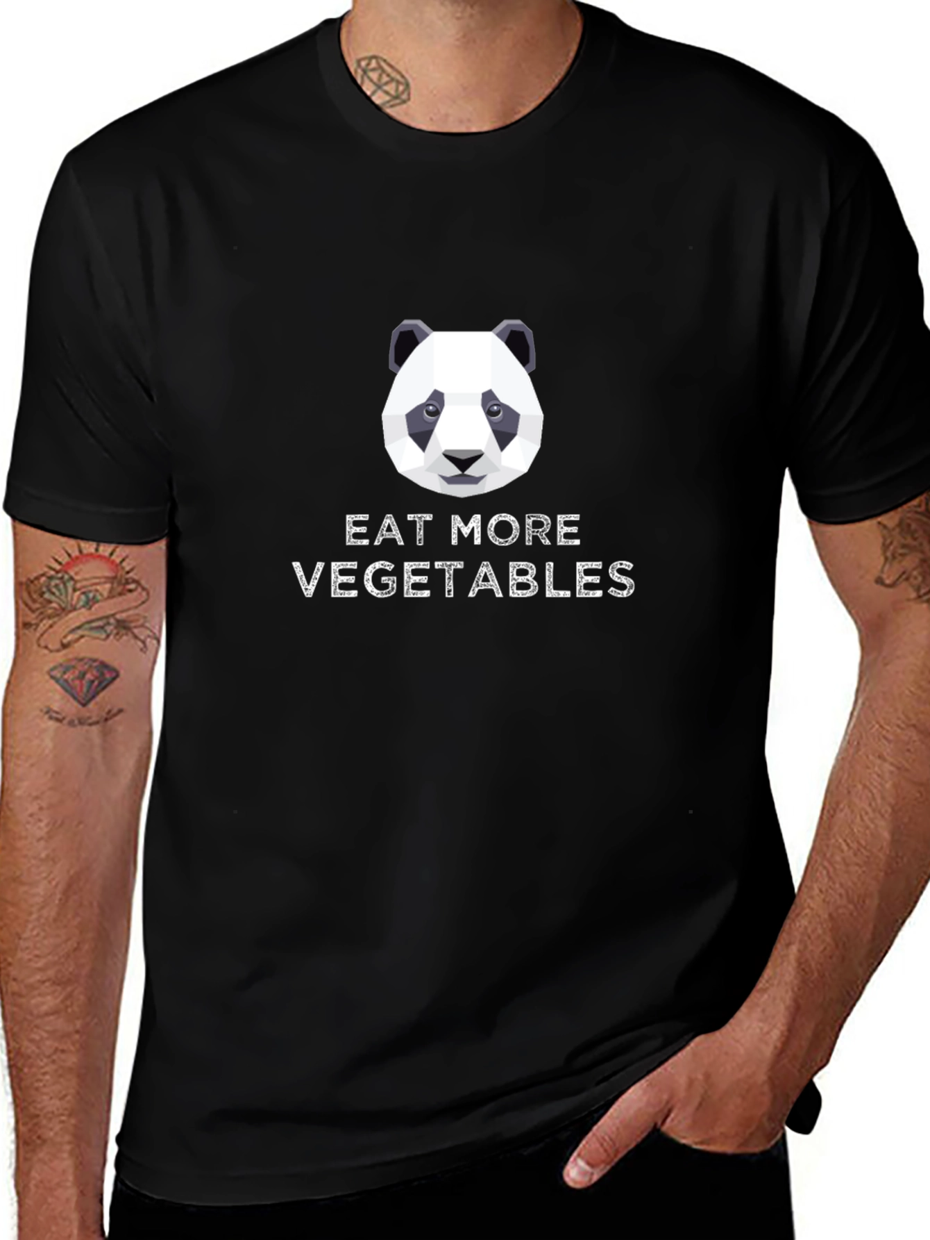Eat More Vegetables Panda T-Shirt