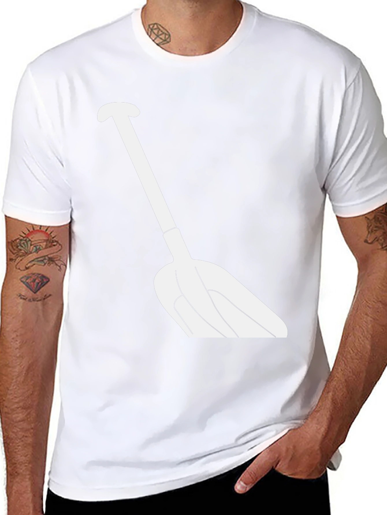 Novelty Snow Shovel Graphic T-Shirt