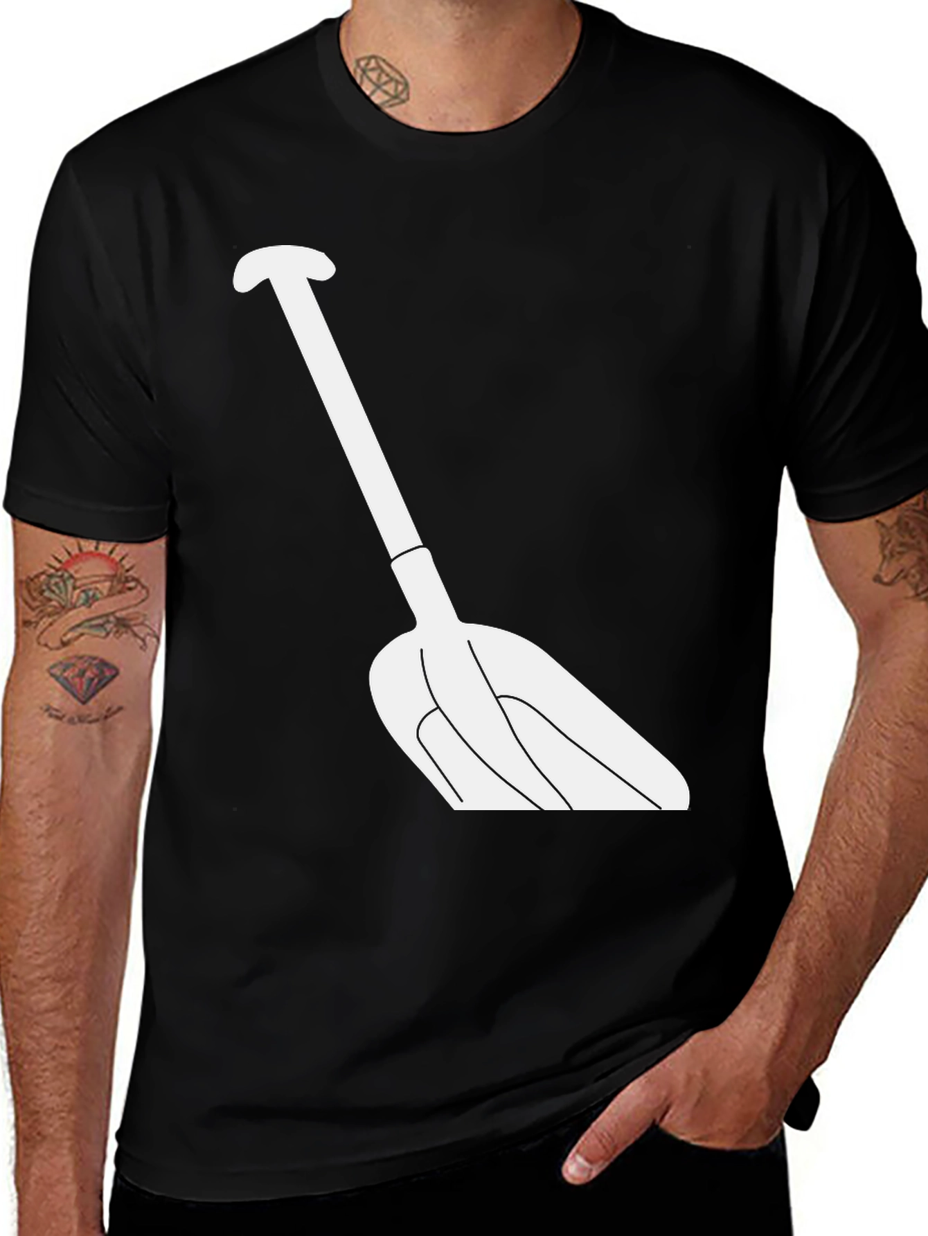 Novelty Snow Shovel Graphic T-Shirt