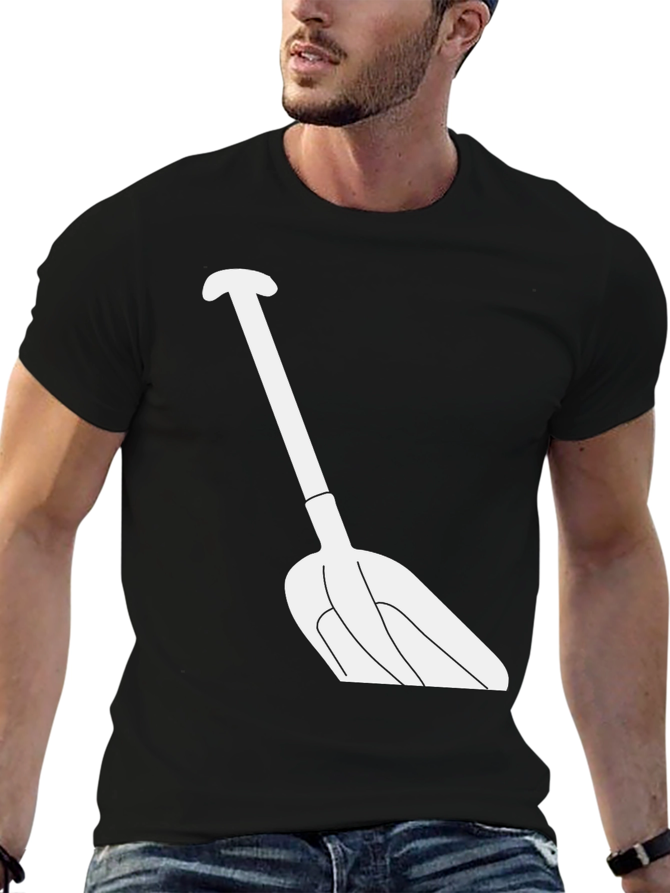 Novelty Snow Shovel Graphic T-Shirt