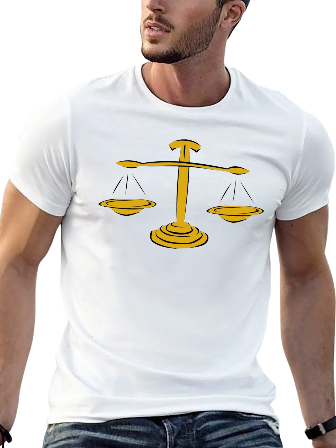 Scales of Justice Graphic Tee - Black