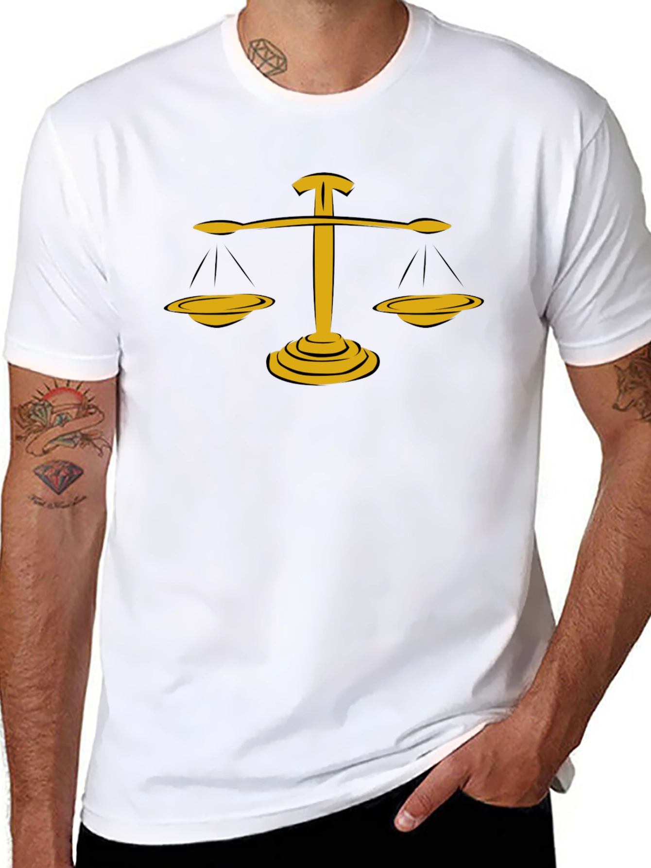 Scales of Justice Graphic Tee - Black