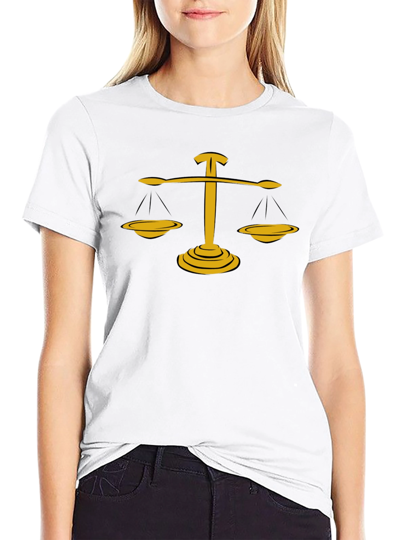 Scales of Justice Graphic Tee - Black