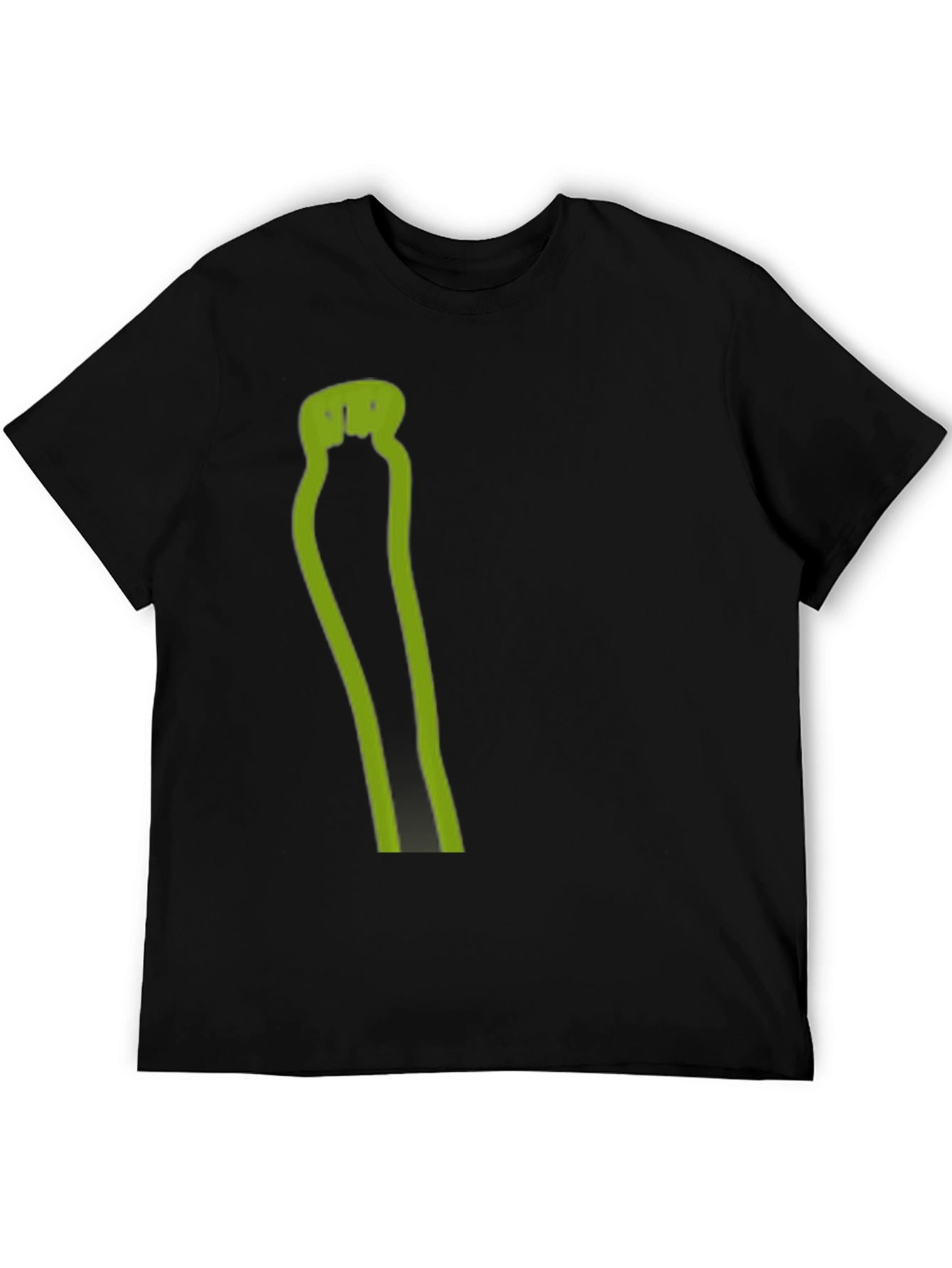 Mens Black T-Shirt with Green Graphic