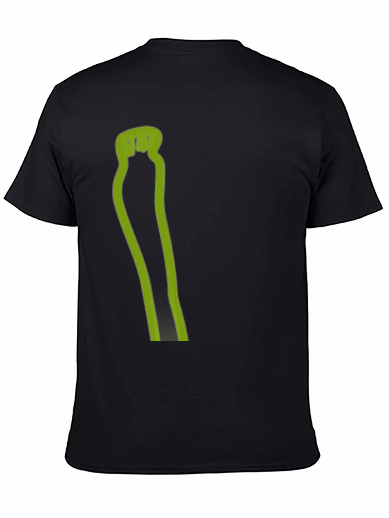 Mens Black T-Shirt with Green Graphic