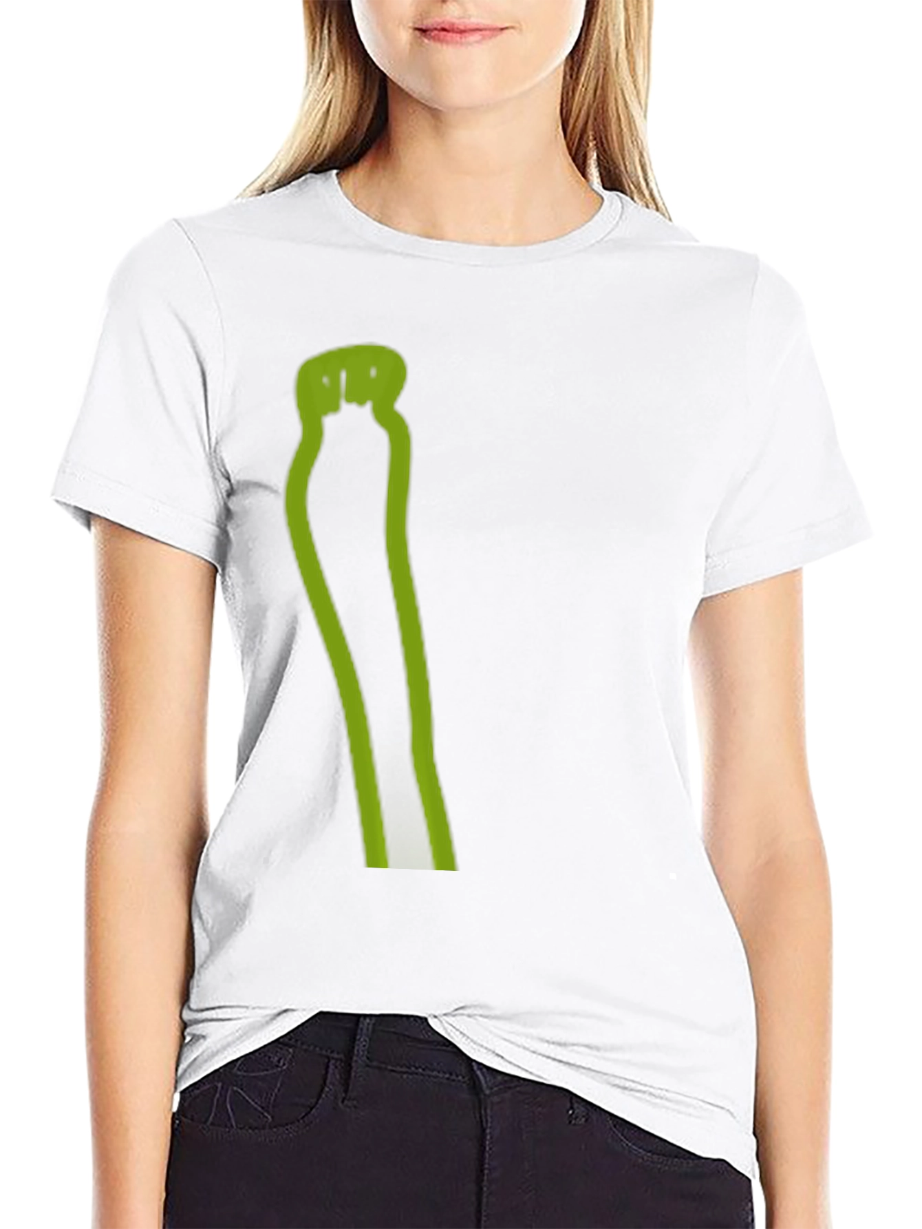 Mens Black T-Shirt with Green Graphic