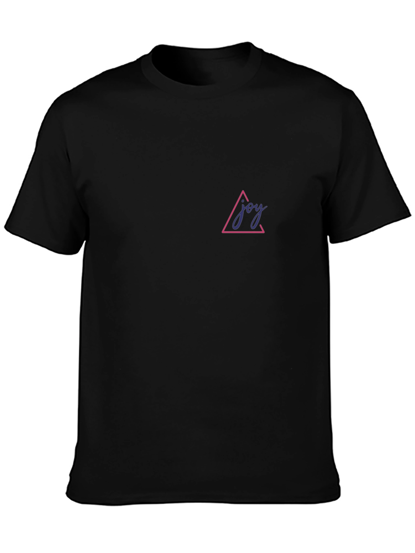Joy Triangle Graphic Tee - Black Casual T-Shirt