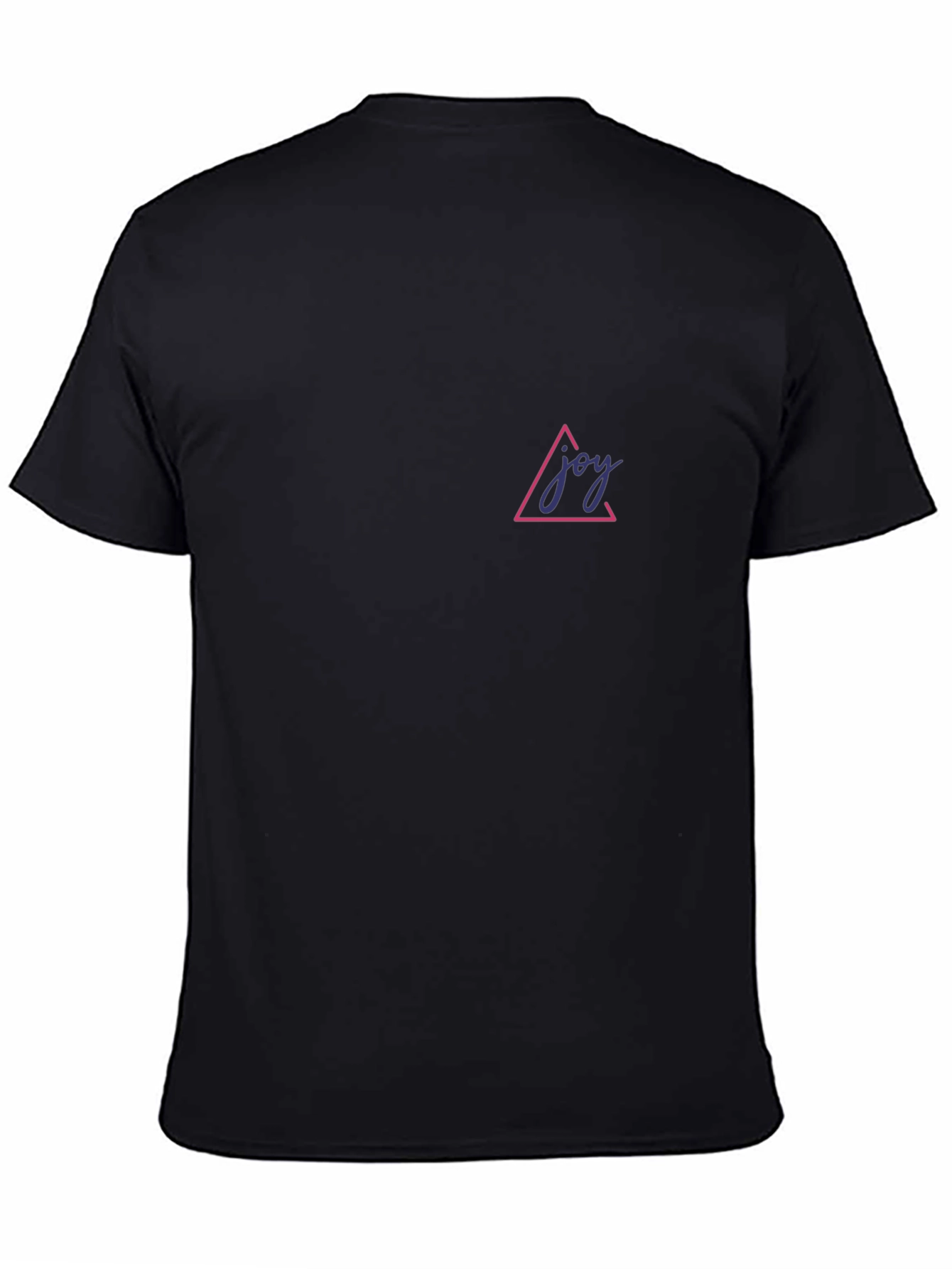 Joy Triangle Graphic Tee - Black Casual T-Shirt