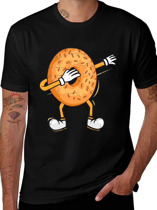 Dabbing Bagel Humor T-Shirt