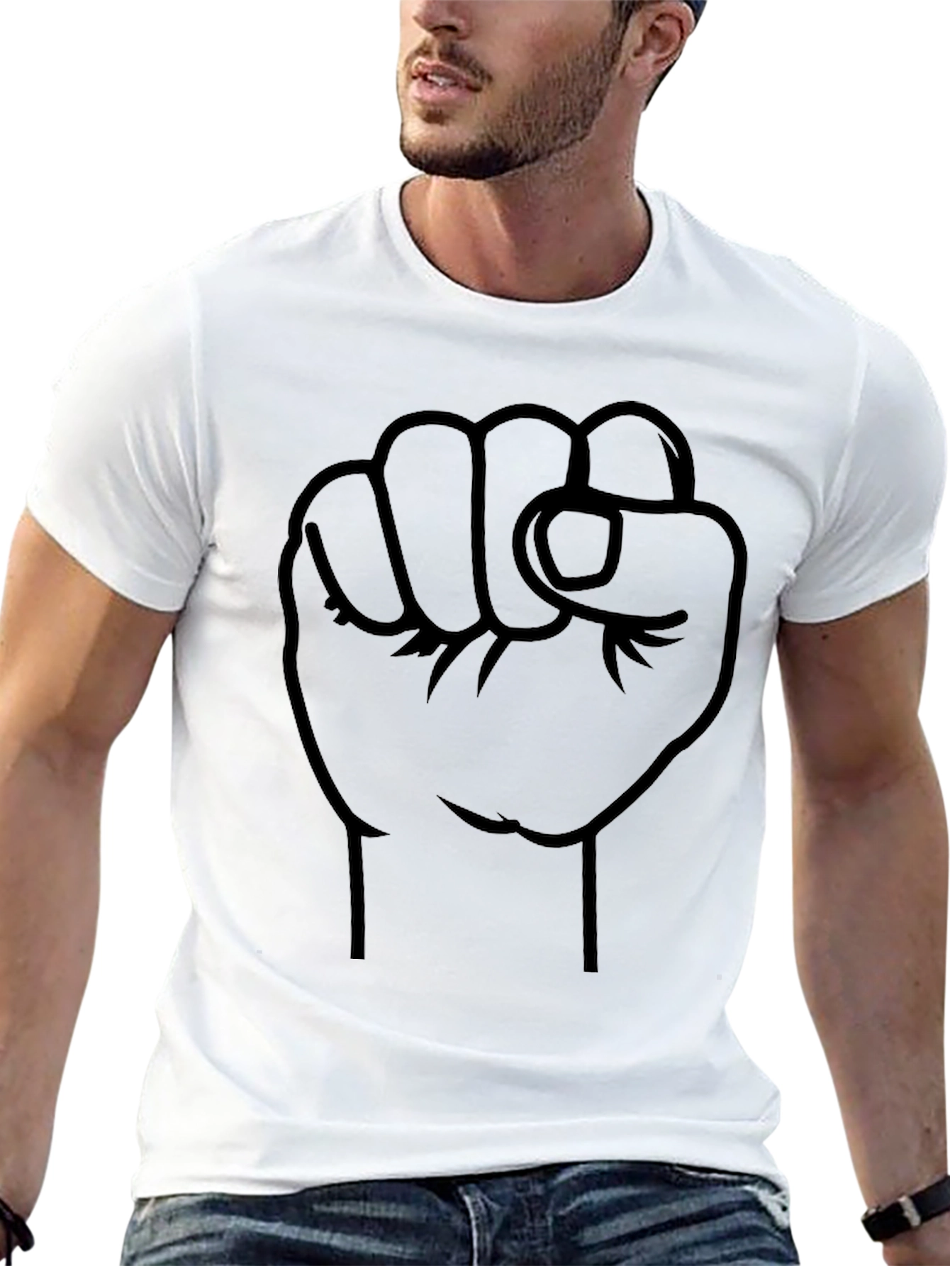 Black Fist Graphic Tee - Power Statement