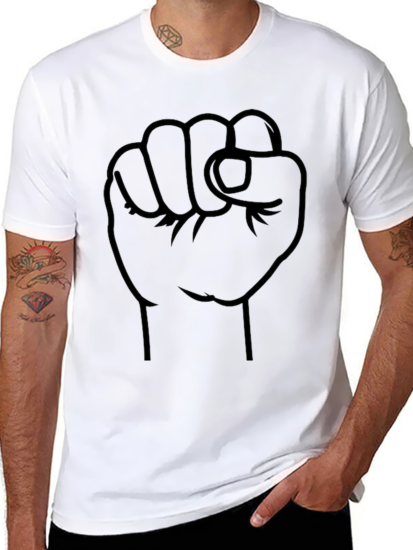 Black Fist Graphic Tee - Power Statement