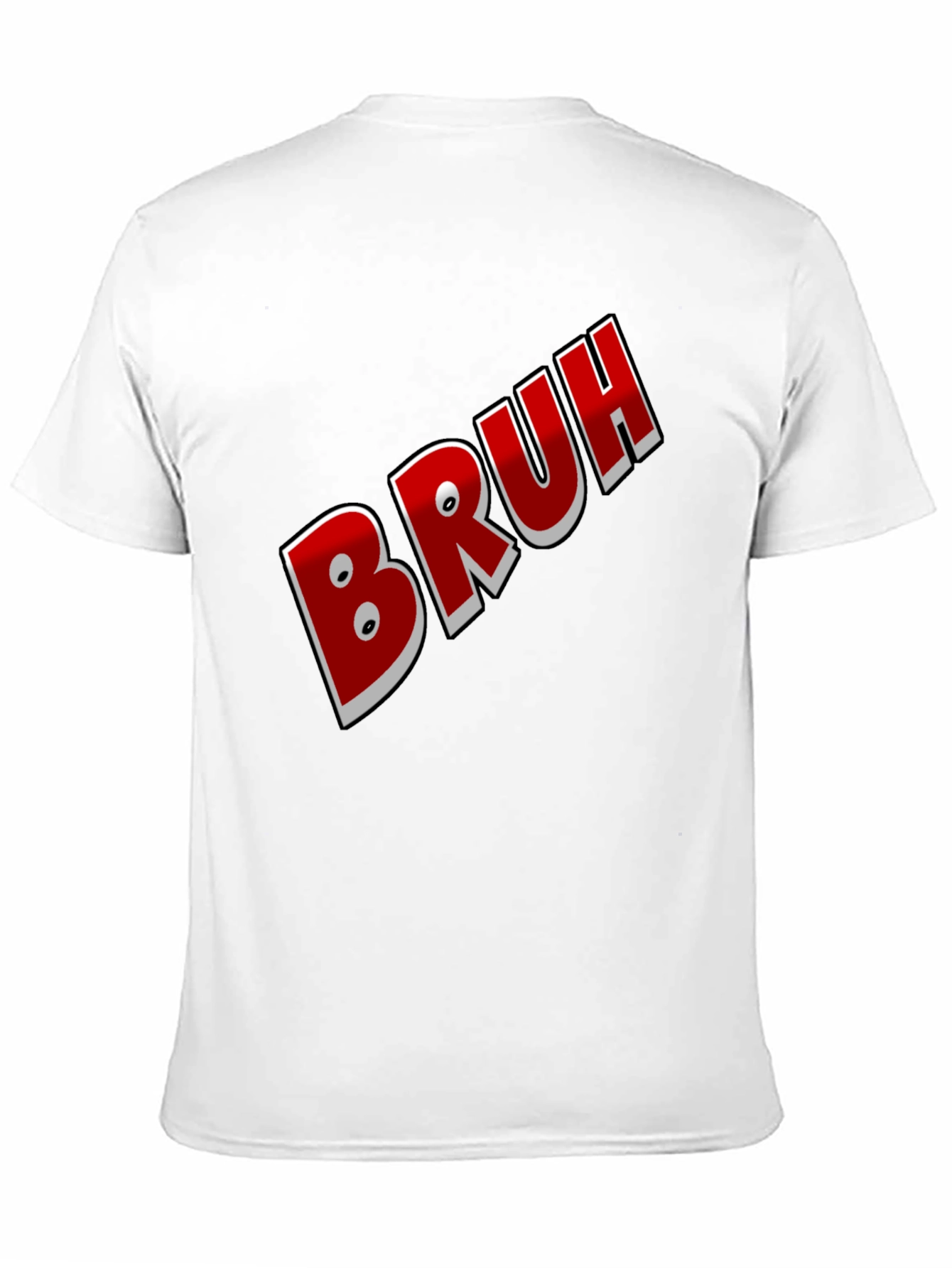 Bruh Graphic Tee - Black Cotton Blend Shirt