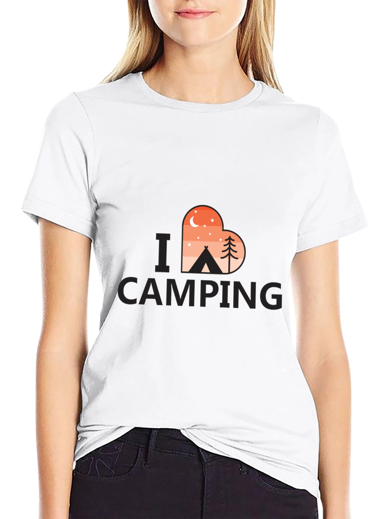 Camping Lover T-Shirt - Heart Design