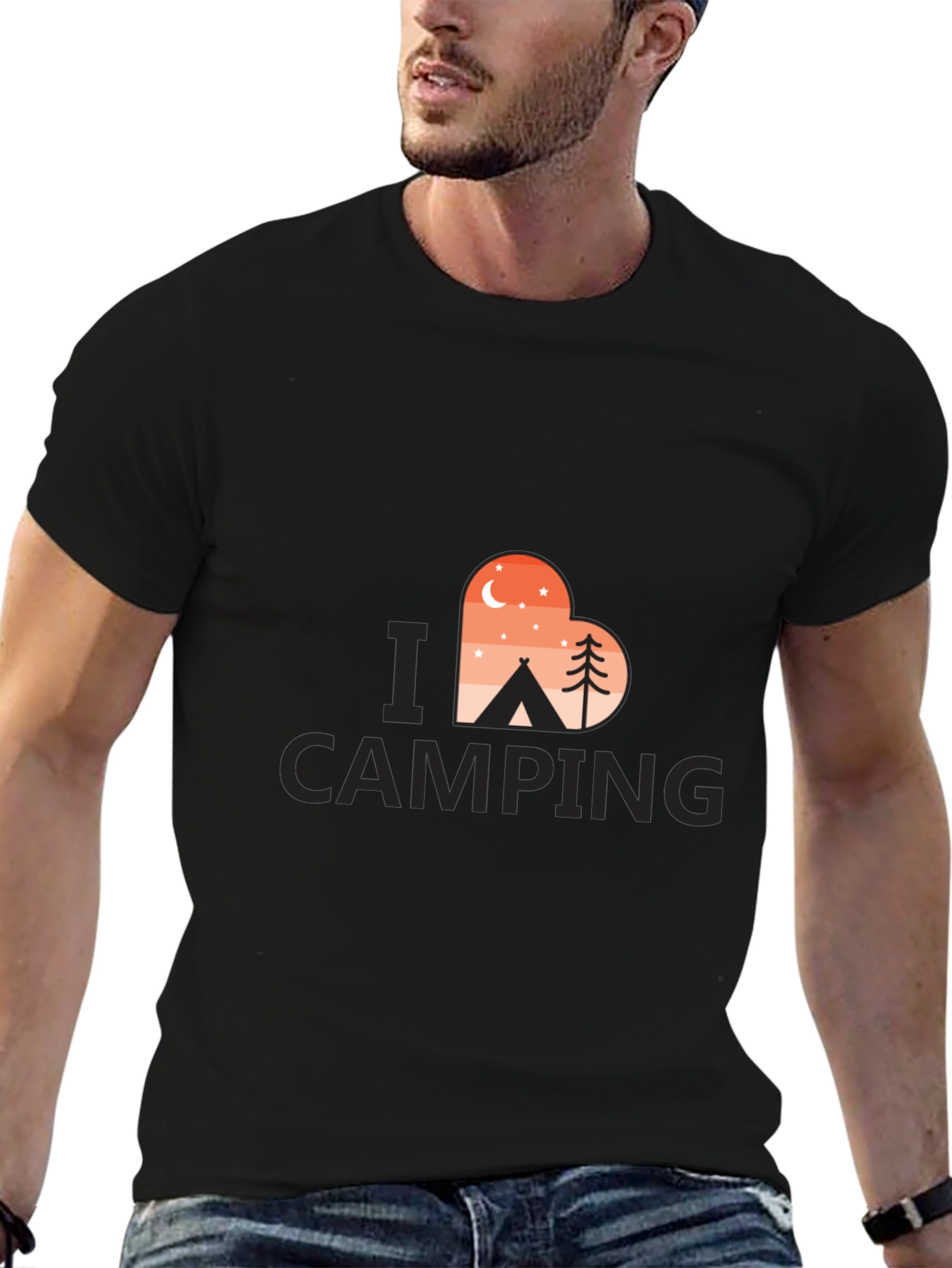 Camping Lover T-Shirt - Heart Design