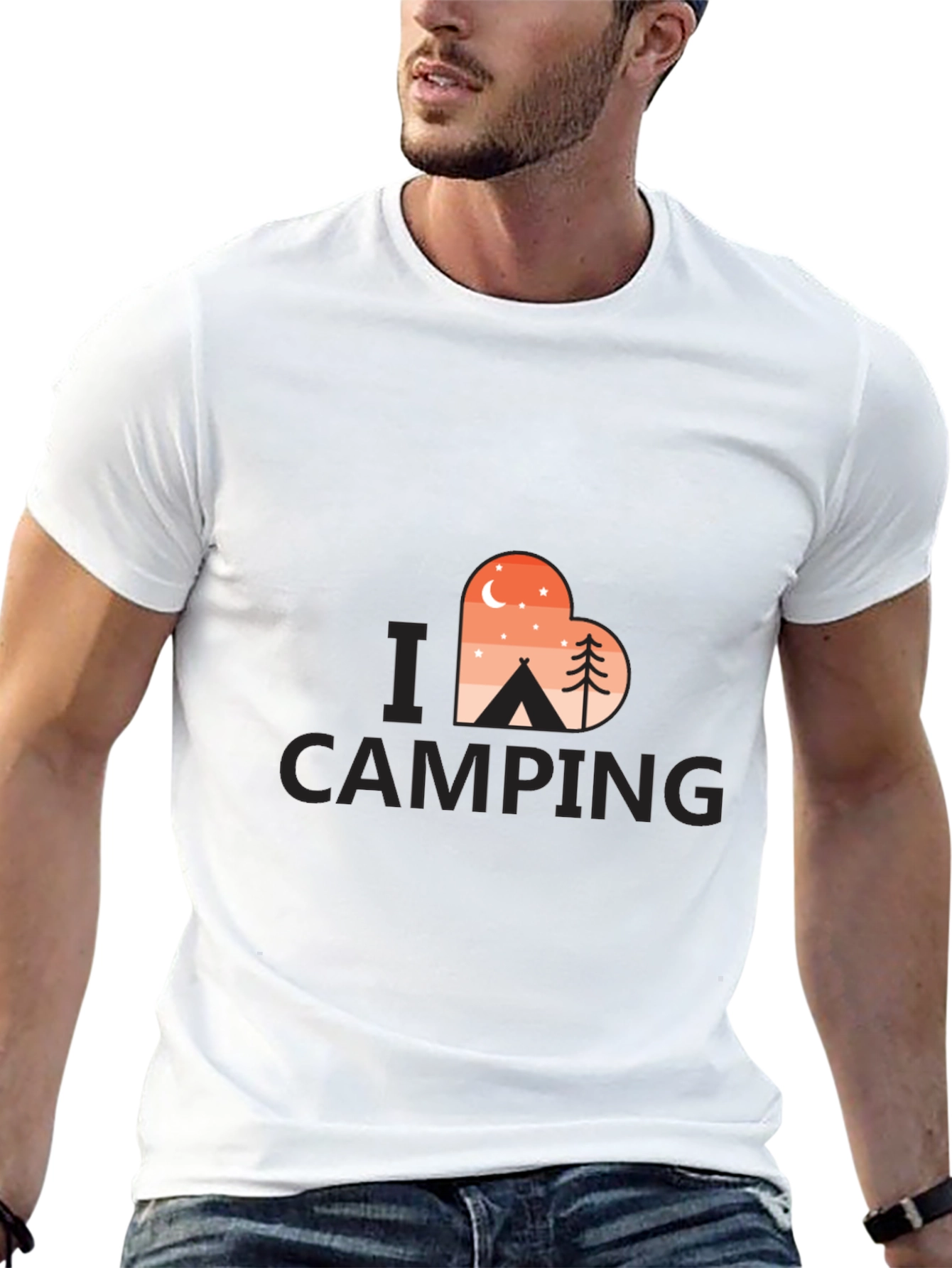 Camping Lover T-Shirt - Heart Design