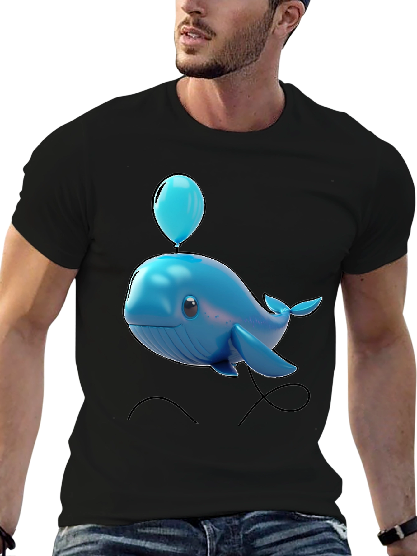 Blue Whale Balloon Graphic Tee