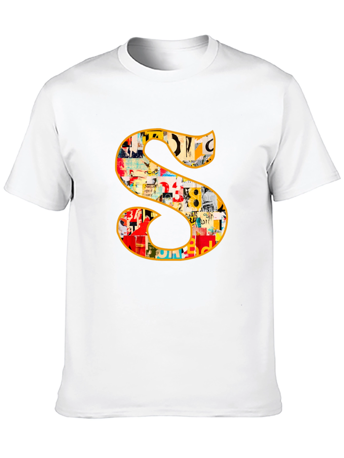 Statement S Graphic Tee - Bold Black Cotton