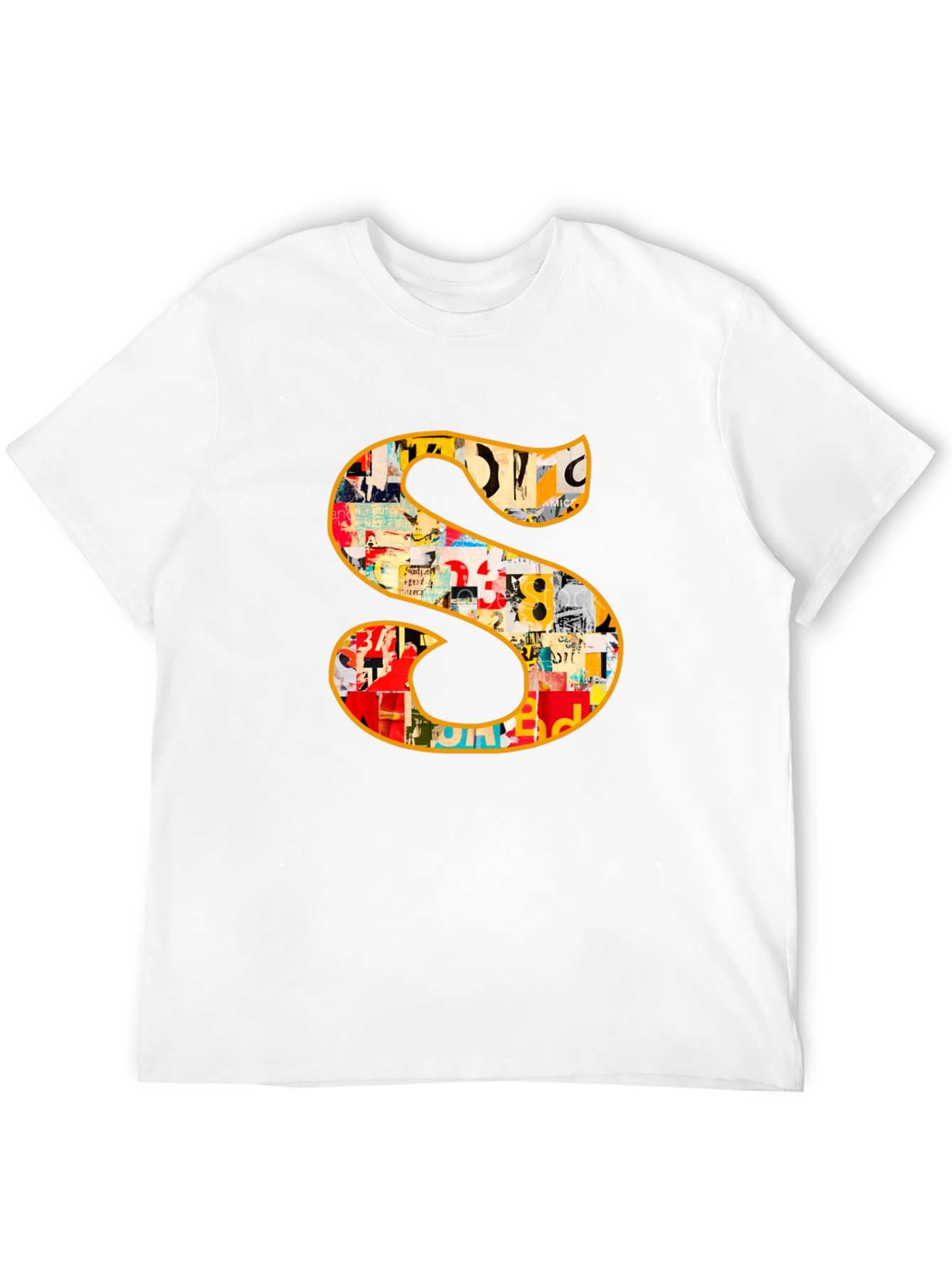 Statement S Graphic Tee - Bold Black Cotton