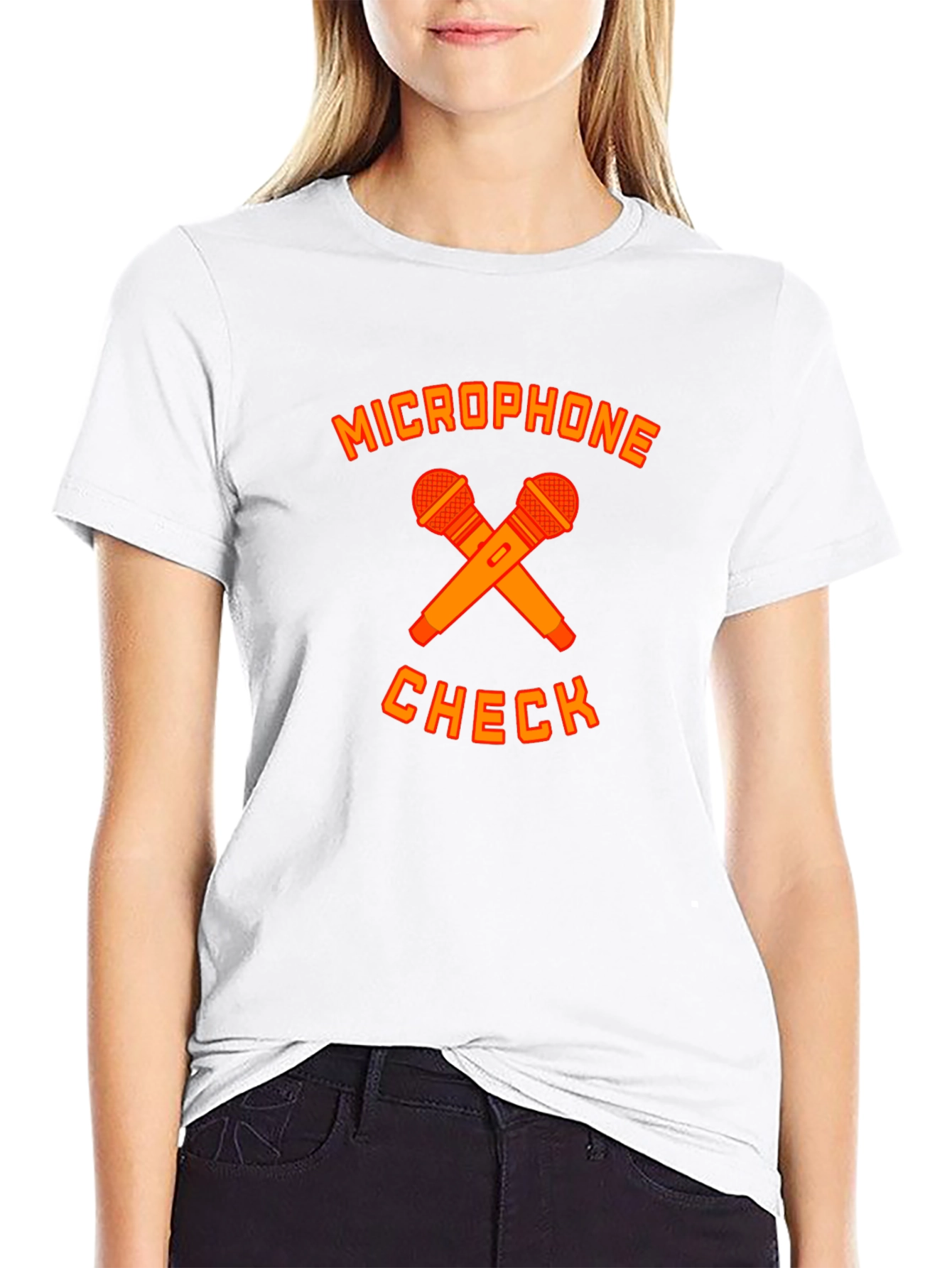 Microphone Check Graphic T-Shirt