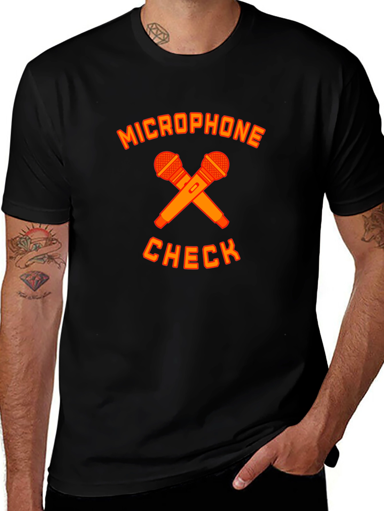 Microphone Check Graphic T-Shirt