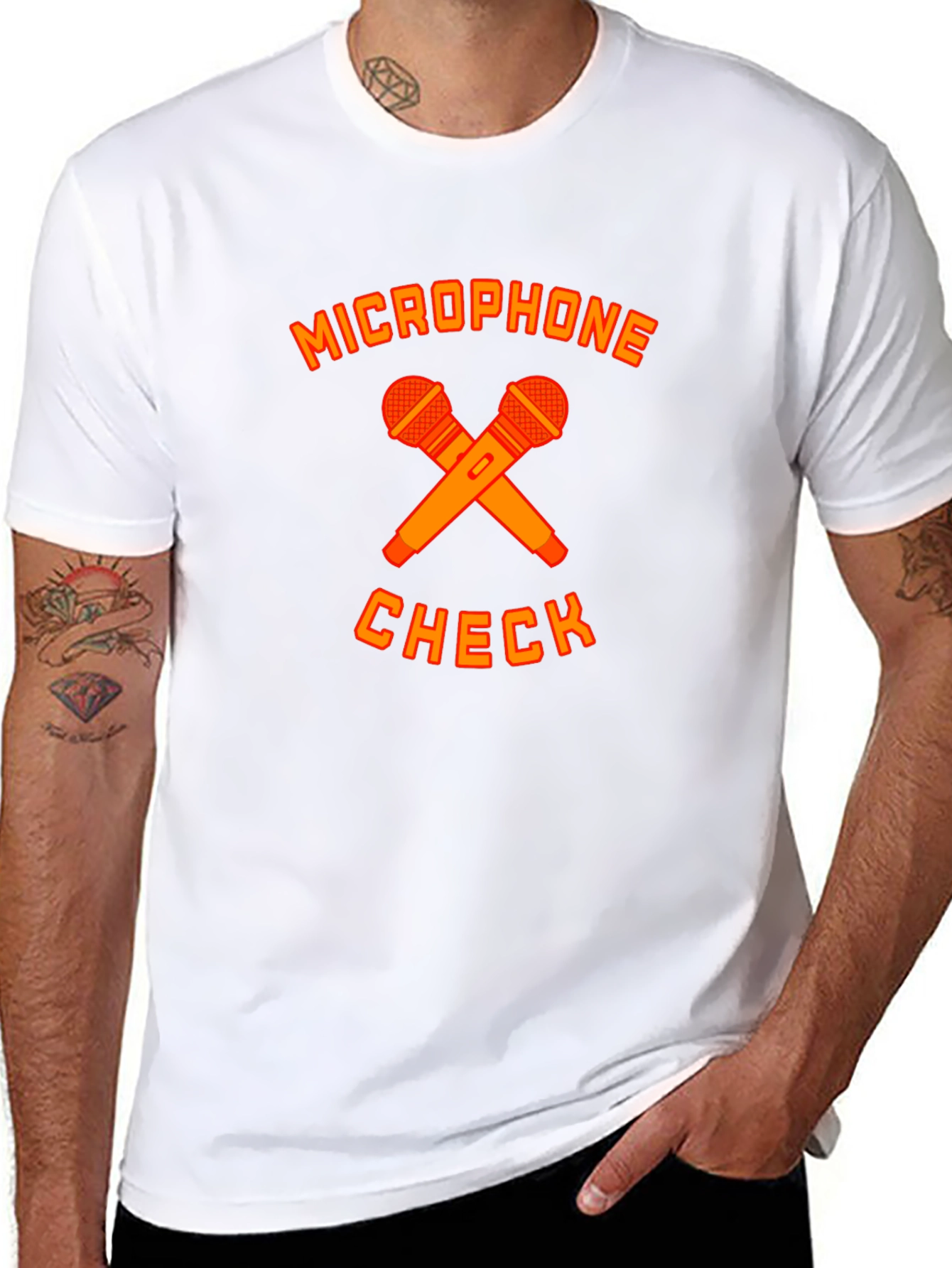 Microphone Check Graphic T-Shirt