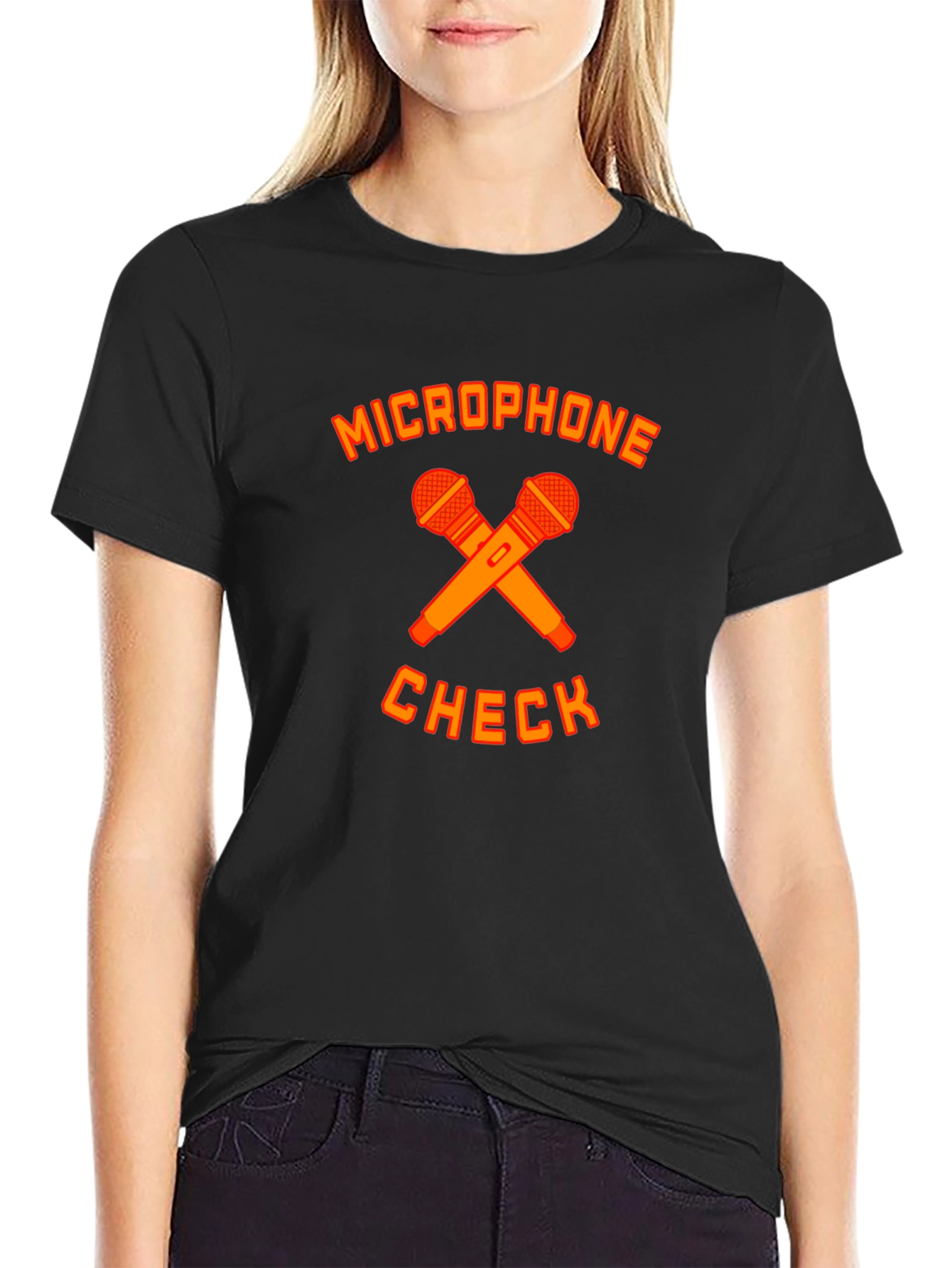 Microphone Check Graphic T-Shirt