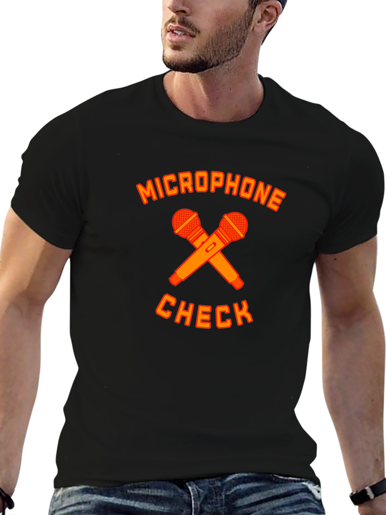 Microphone Check Graphic T-Shirt